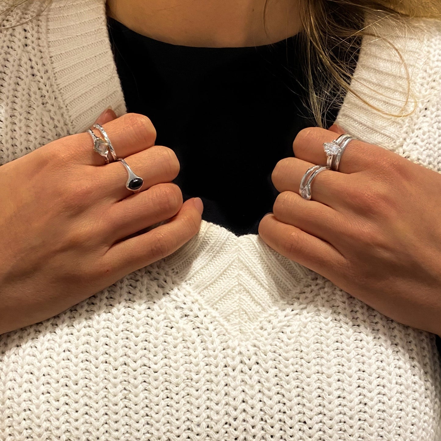 Authentic S925 Sterling Silver Ring ∙ Smoky Quartz Brown Zirconia ∙ Princess Ring ∙ Adjustable Ring ∙ Diamond Ring ∙ Earth Element