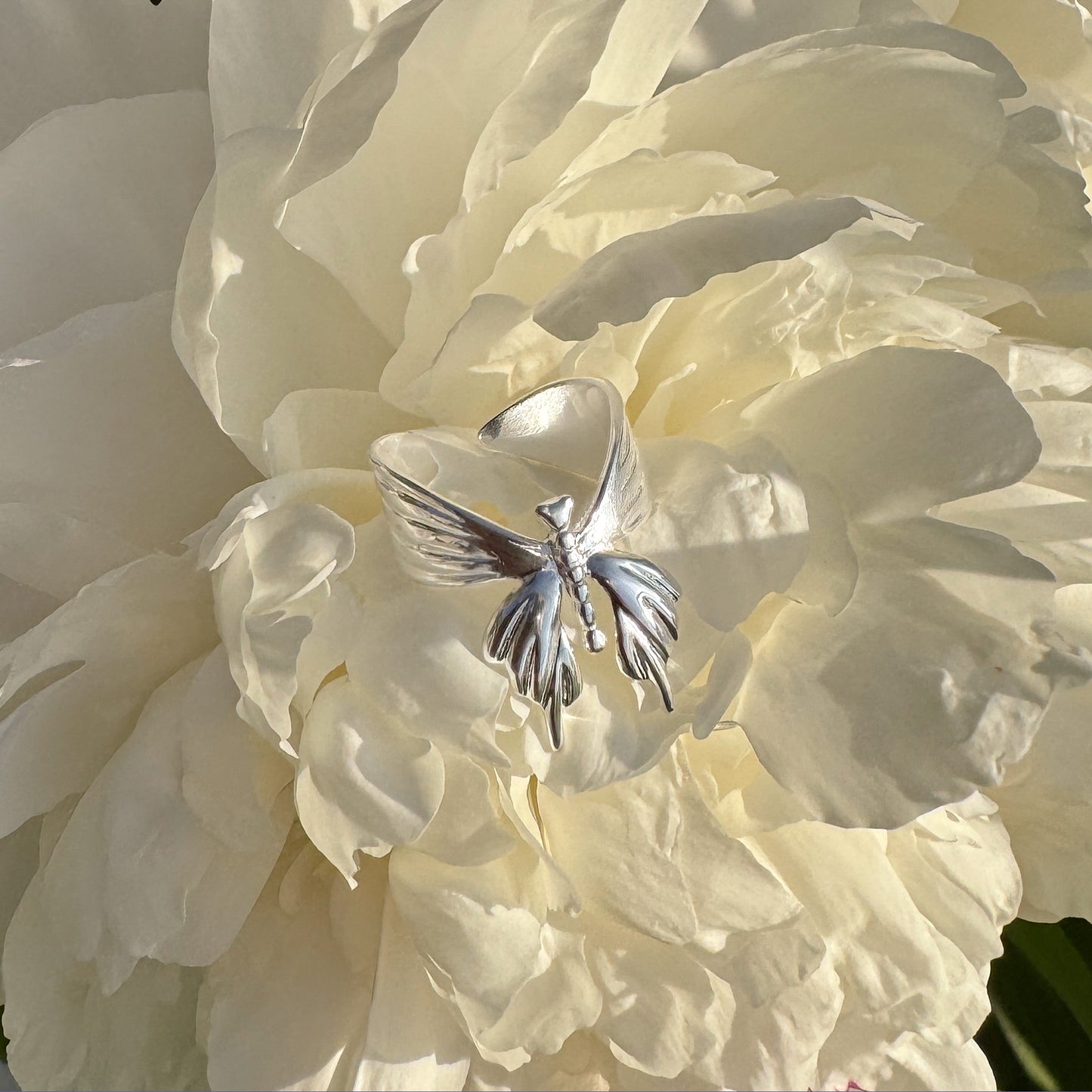 925 Sterling Silver Butterfly Bold Ring