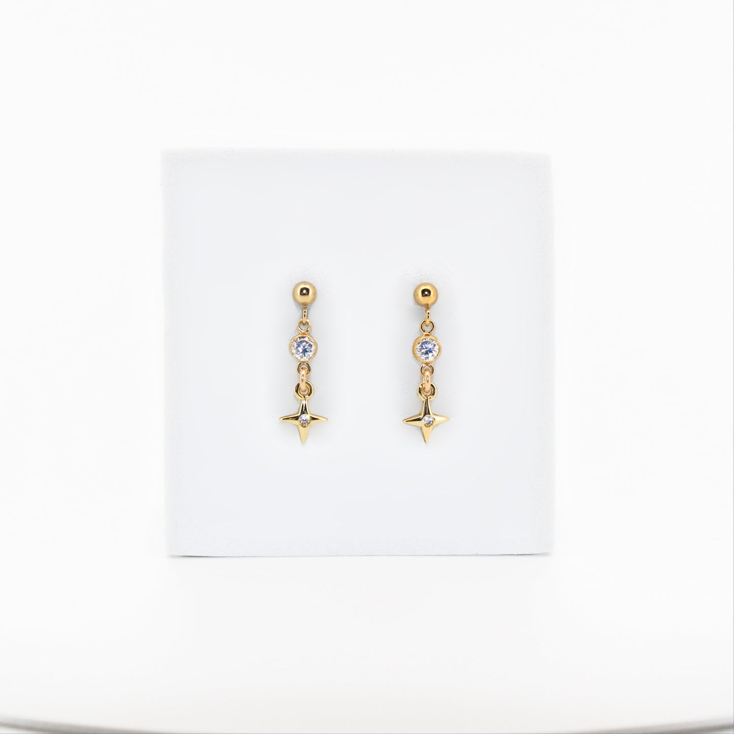 BELLATRIX - Genuine 14k Gold Filled Stud Earrings · Celestial Drop Earrings · Star Earrings