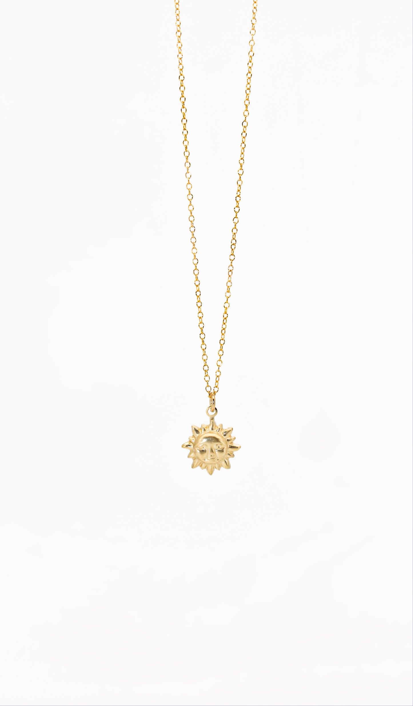 Smiling Sun - 14k Gold Filled Happy Sun Charm Necklace