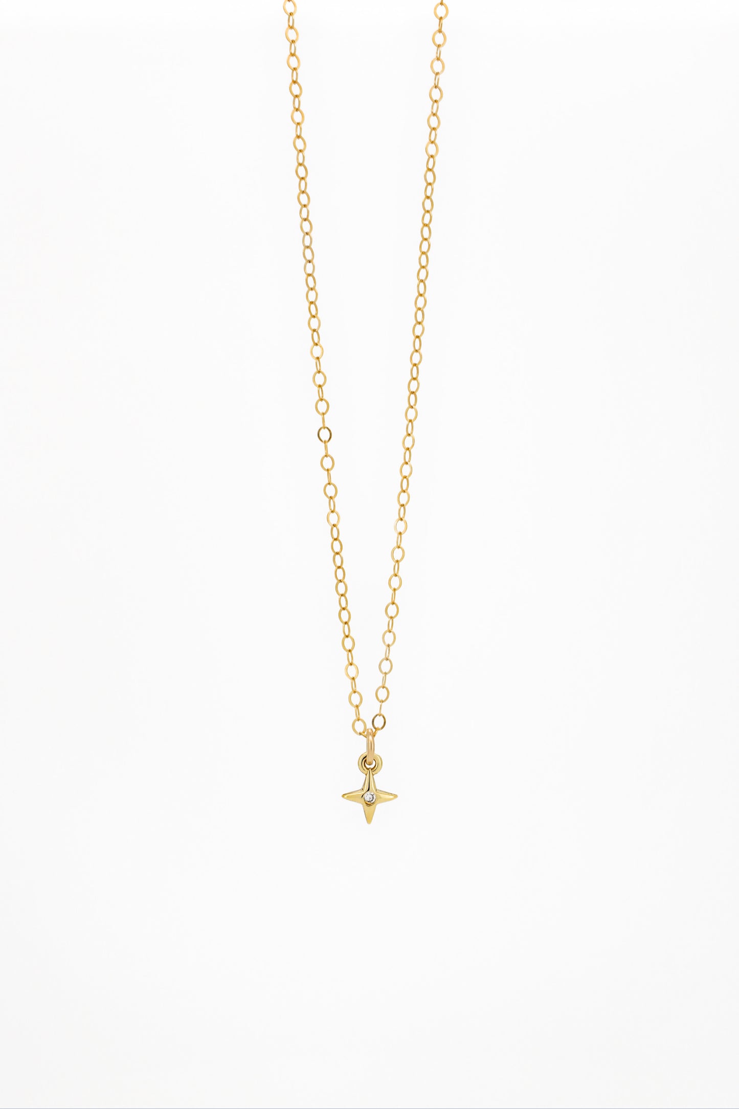 14K Gold Filled North Star Necklace ∙ Beautiful Celestial Choker Gold Chain For Women ∙ Dainty Minimalist Layering Dangle Necklace Set