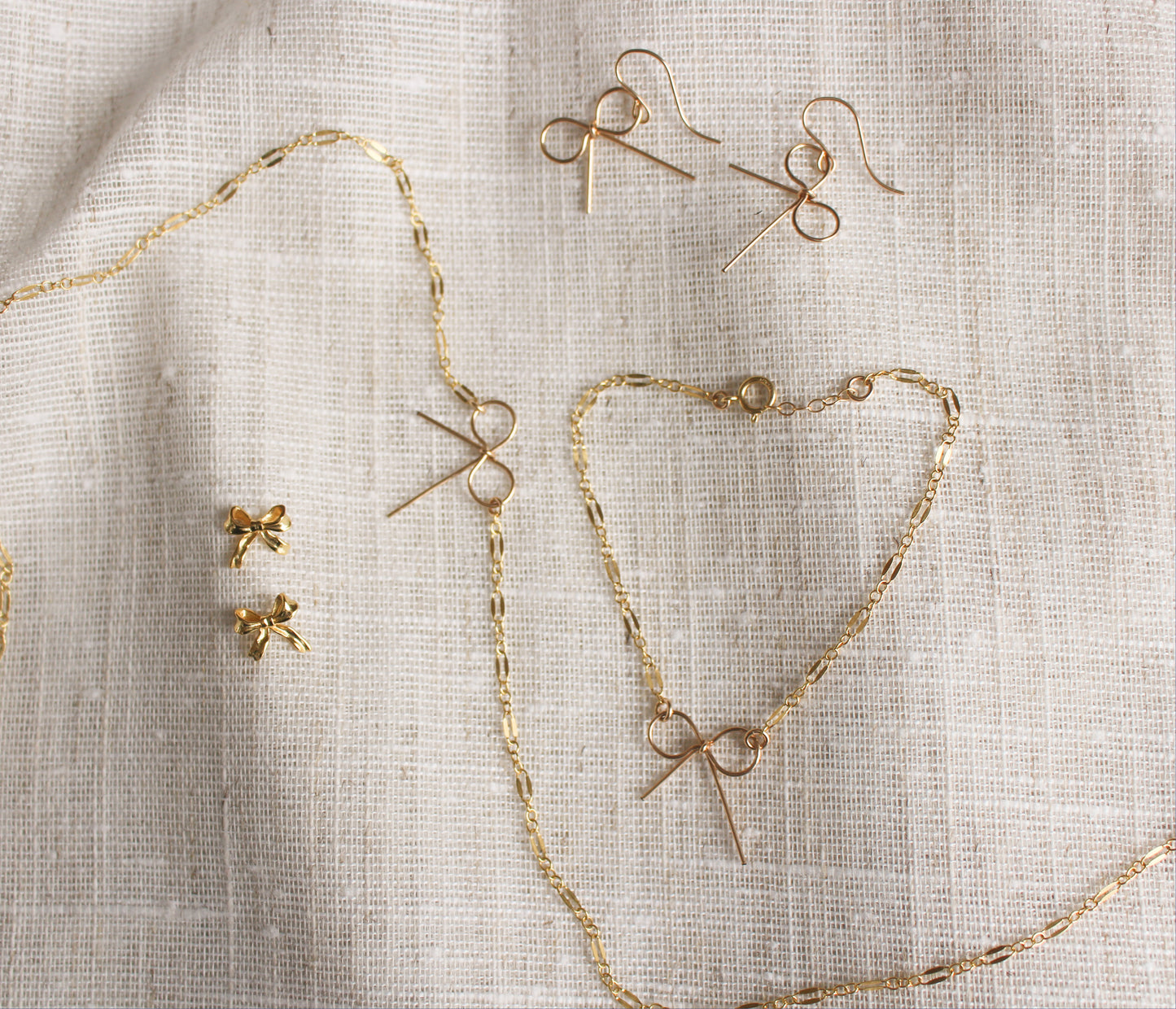 Bow Knot Necklace in 14k Gold Filled