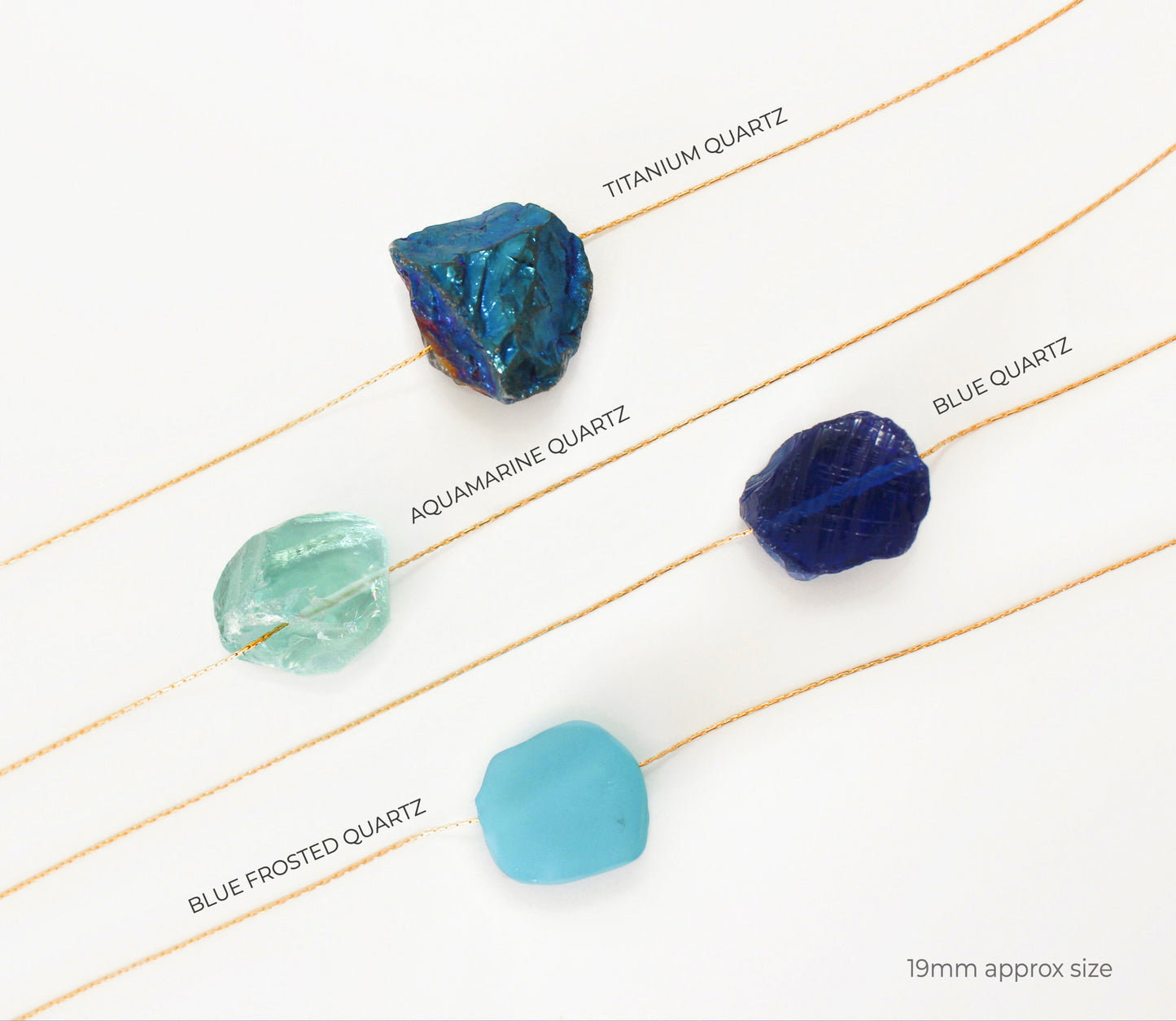 Gemstone Raw Crystal Necklace in 14k Gold Filled · Natural Freeform Stones · Labradorite Moonstone Peridot Rose Quartz Carnelian Necklace
