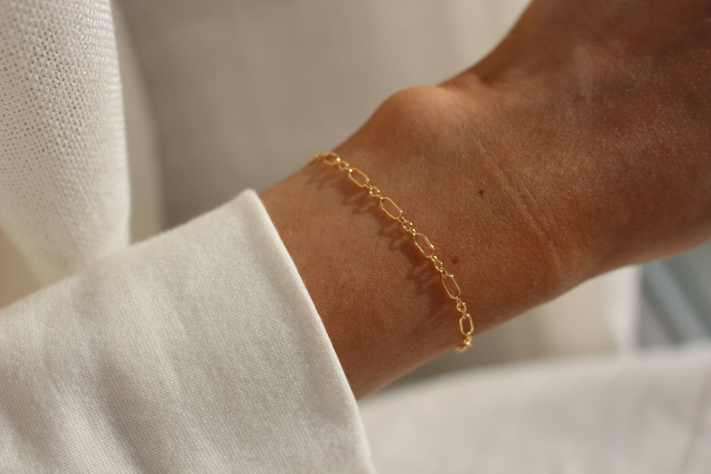 14k Gold Filled Oval Cable Chain Bracelet ∙ Handmade Bracelet ∙ Adjustable Bracelet ∙ Allergy Free Jewelry ∙ Friendship Bracelet
