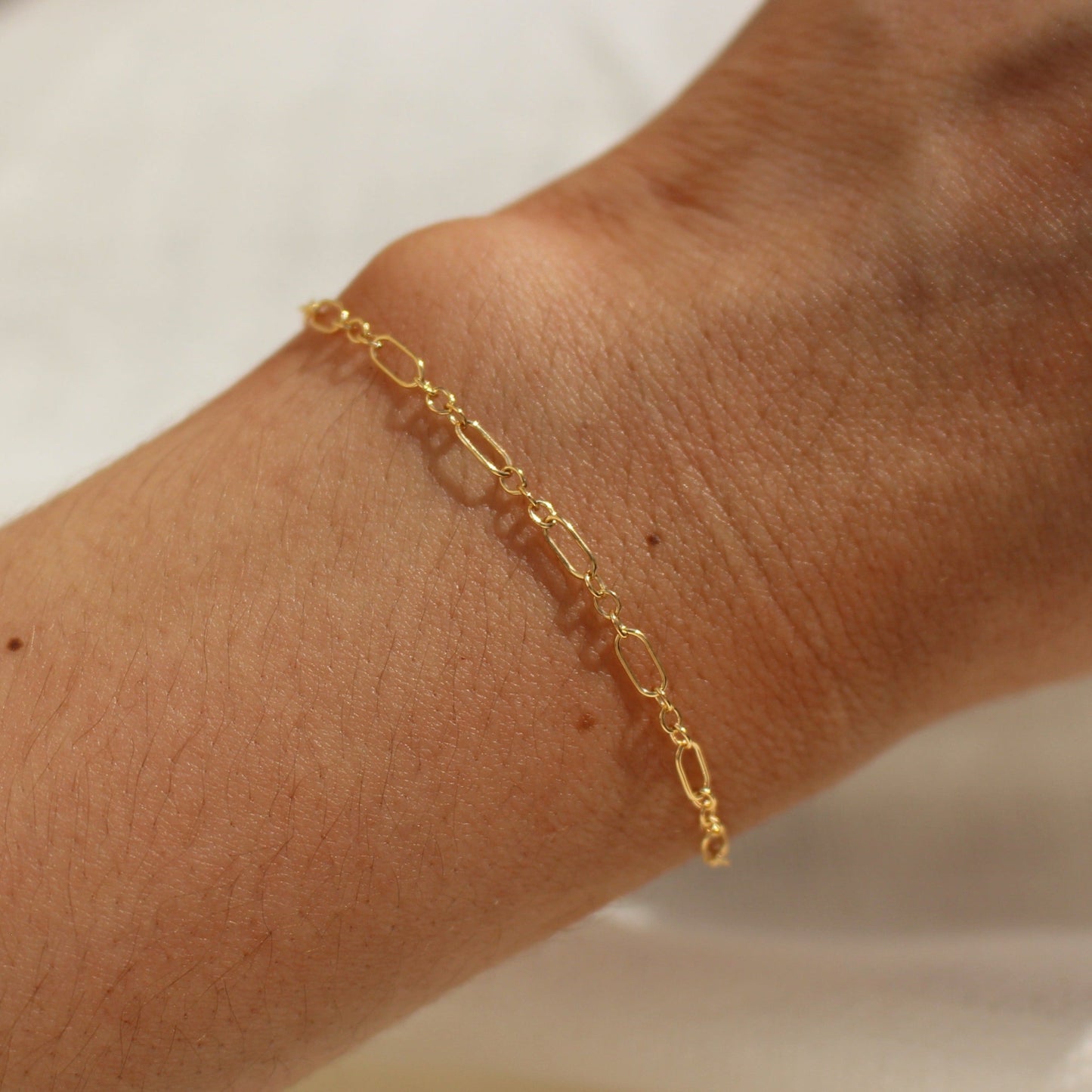14k Gold Filled Oval Cable Chain Bracelet ∙ Handmade Bracelet ∙ Adjustable Bracelet ∙ Allergy Free Jewelry ∙ Friendship Bracelet