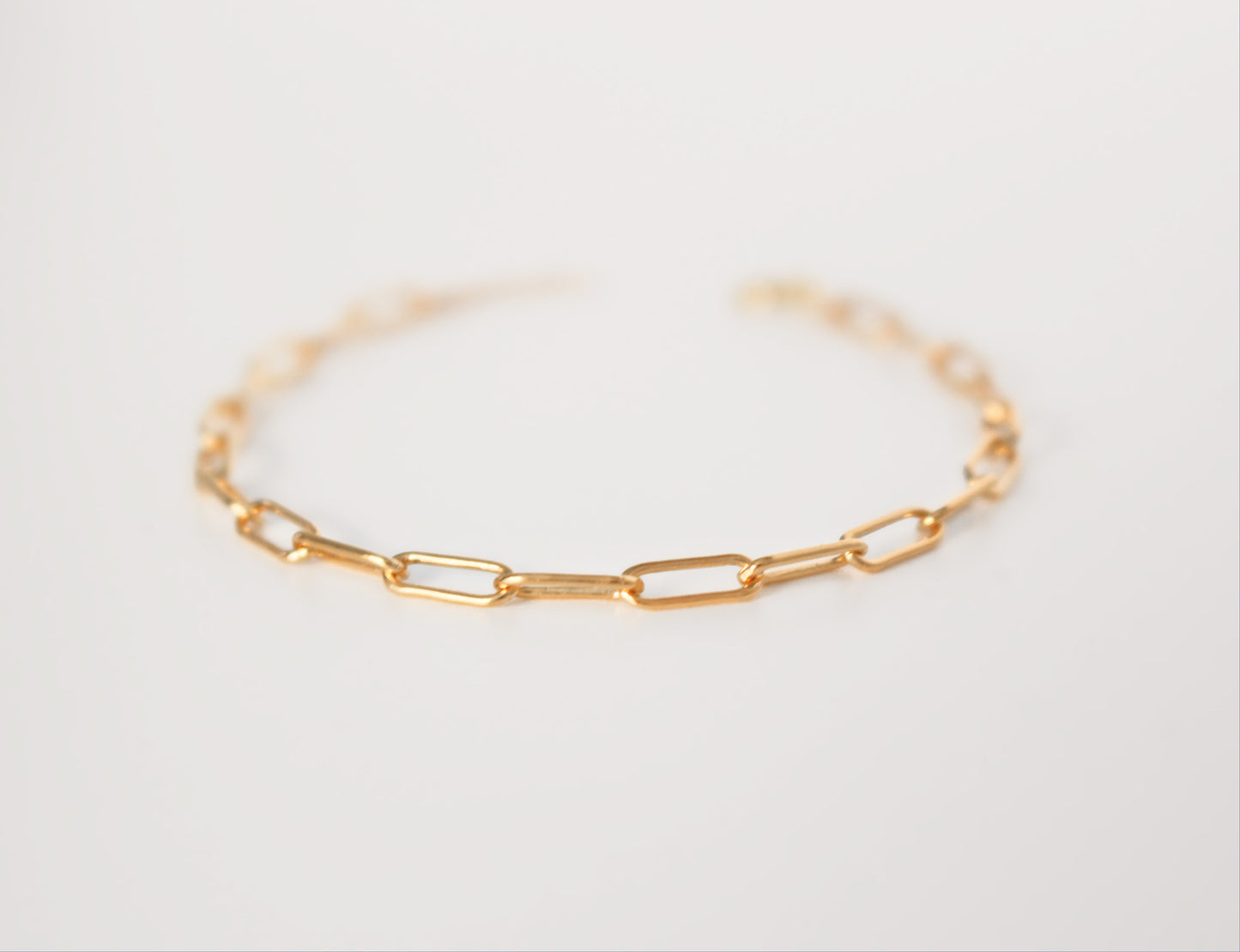 14k Gold Filled Paperclip Bracelet ∙ 3x8.8mm