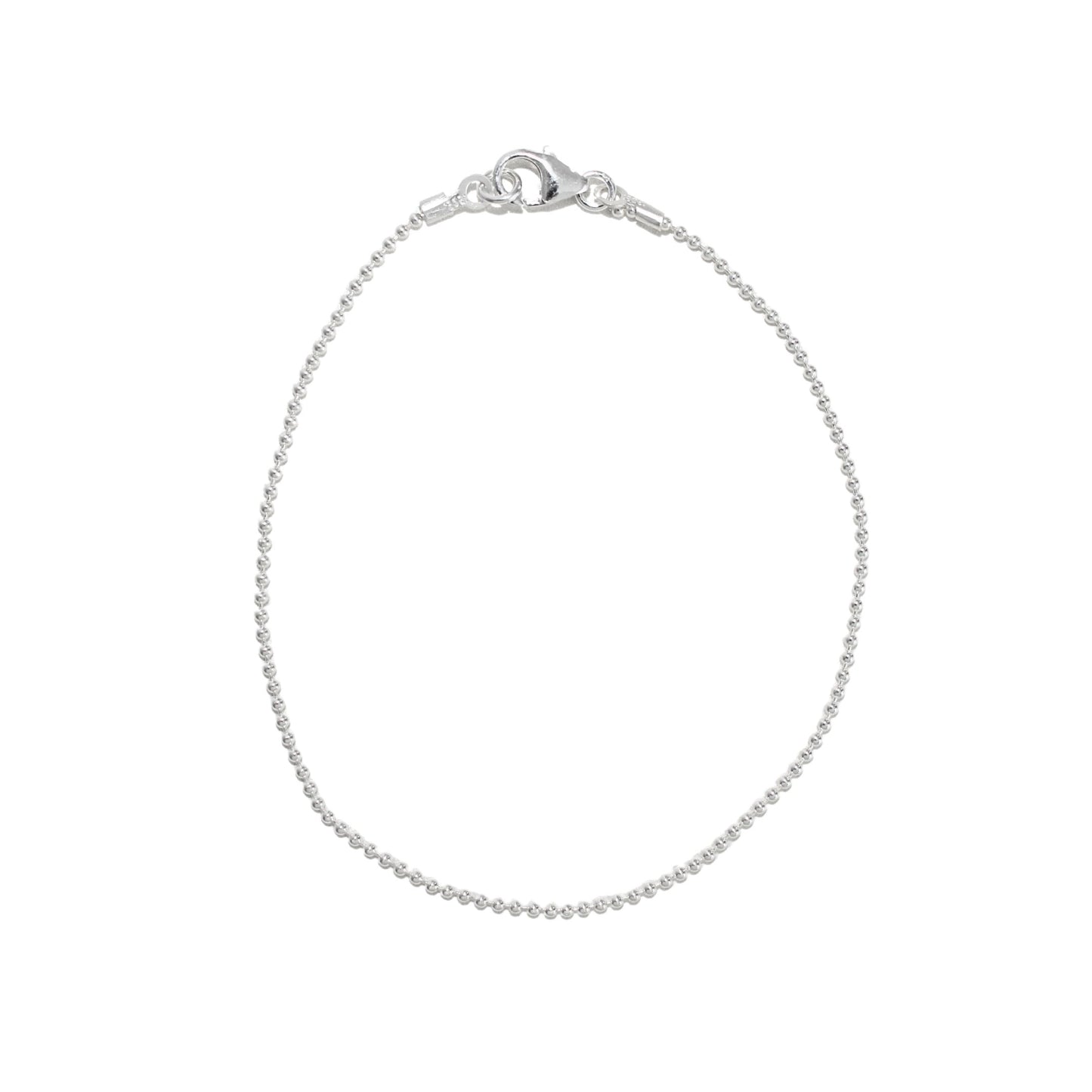 925 Sterling Silver Beaded Bracelet ∙ Dainty Ball Bracelet ∙1.2mm or 1.8mm