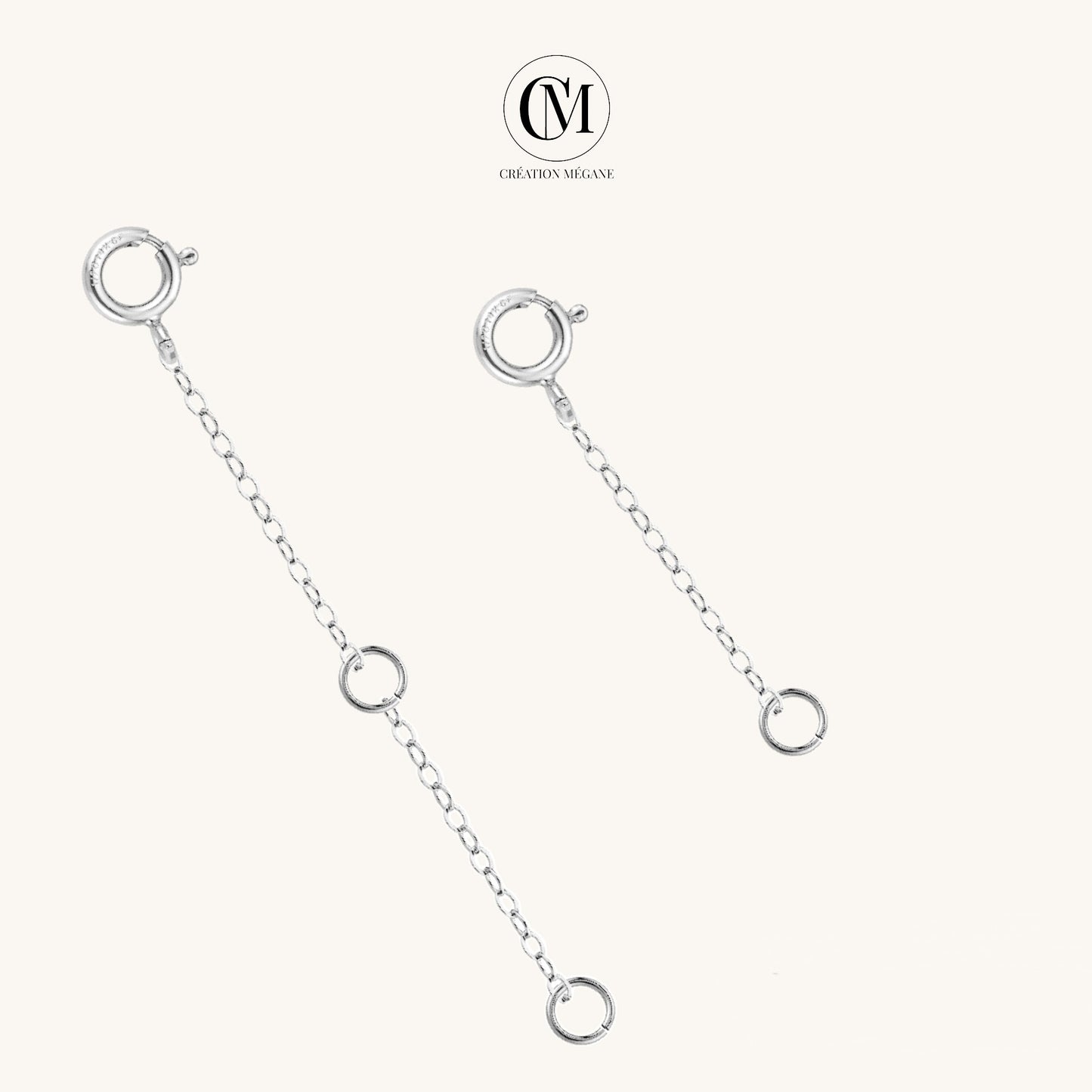 925 Sterling Silver Handmade Extender ∙ 1 2 3 4 inches ∙ Necklace extender
