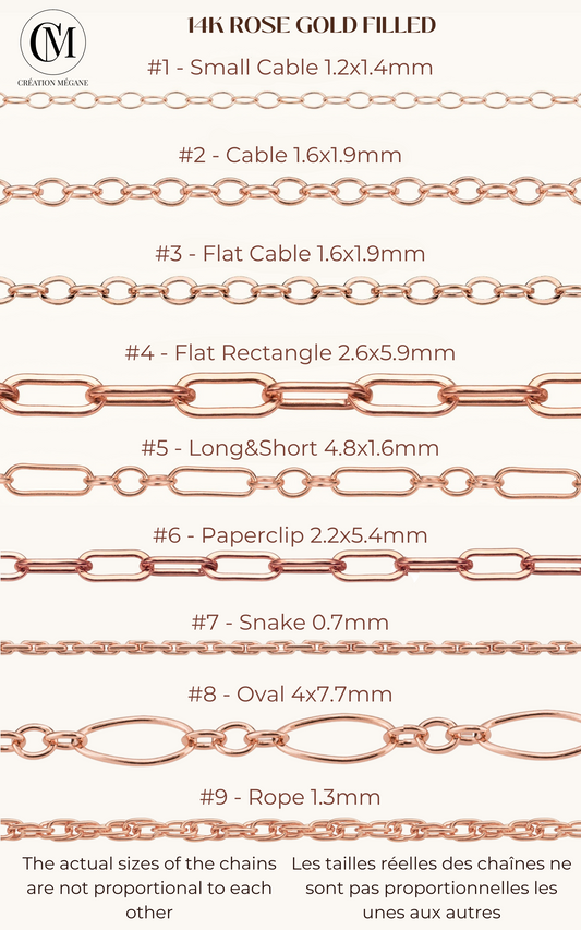 14k Rose Gold Filled Bracelets ∙ Water Resistant Custom Rose Gold Chains