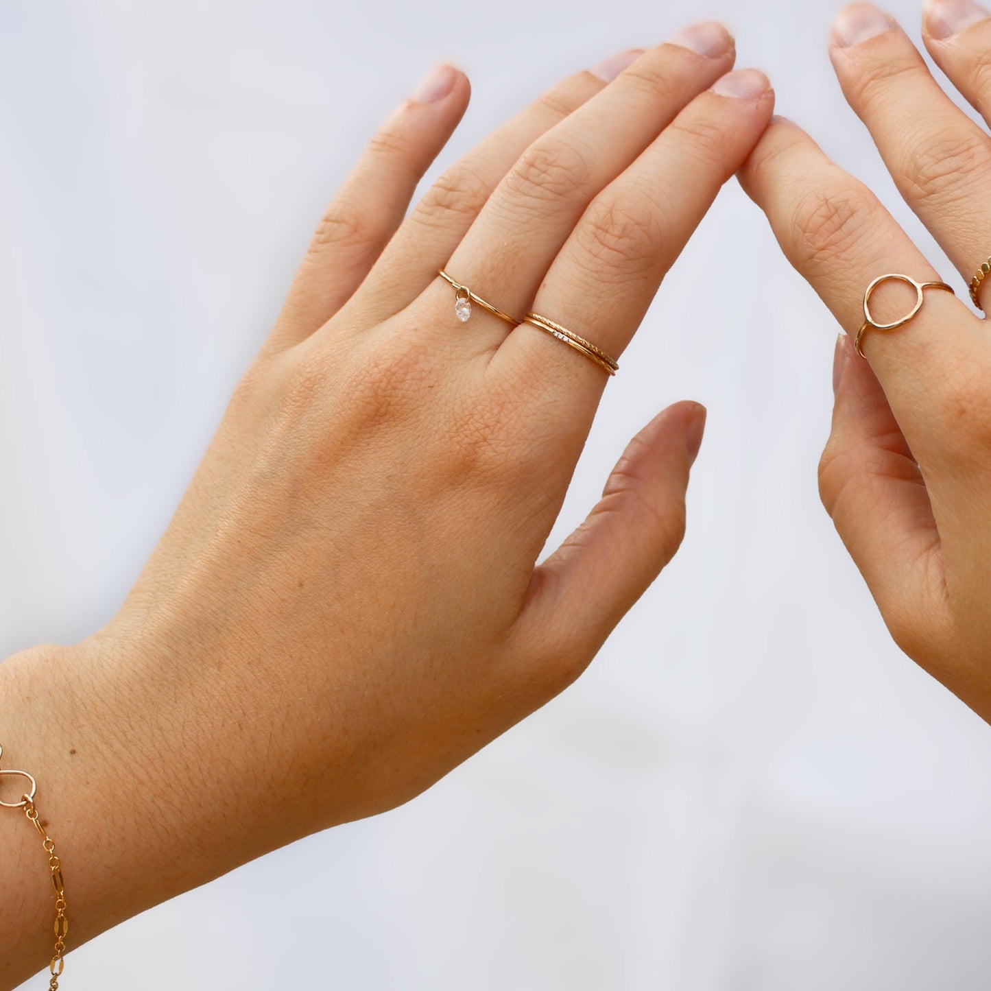 14k Gold Filled Thin Sparkling Ring