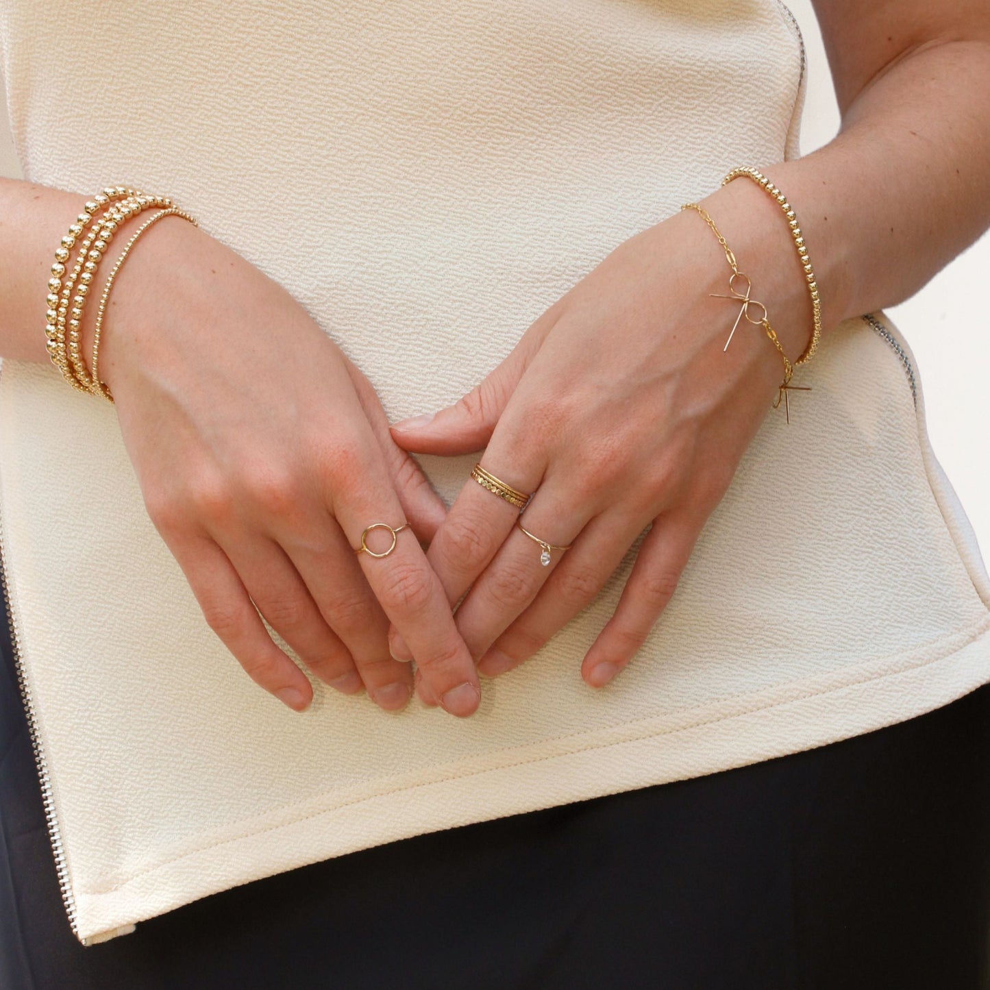 14k Gold Filled Open Round Ring ∙ Circle Knuckle Ring For Women ∙ 1/20 real 14k gold