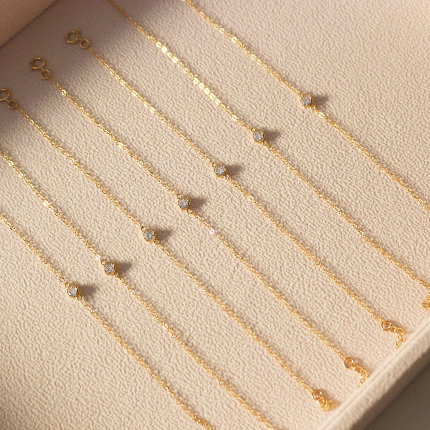 14k Gold Filled Bracelet For Women ∙ 4mm Clear Zircon