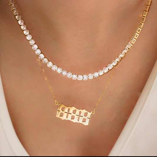 Tennis Necklace ∙ Necklaces For Women ∙ Diamond Tennis ∙ Crystal row necklace ∙ Cubic Zirconia Necklace