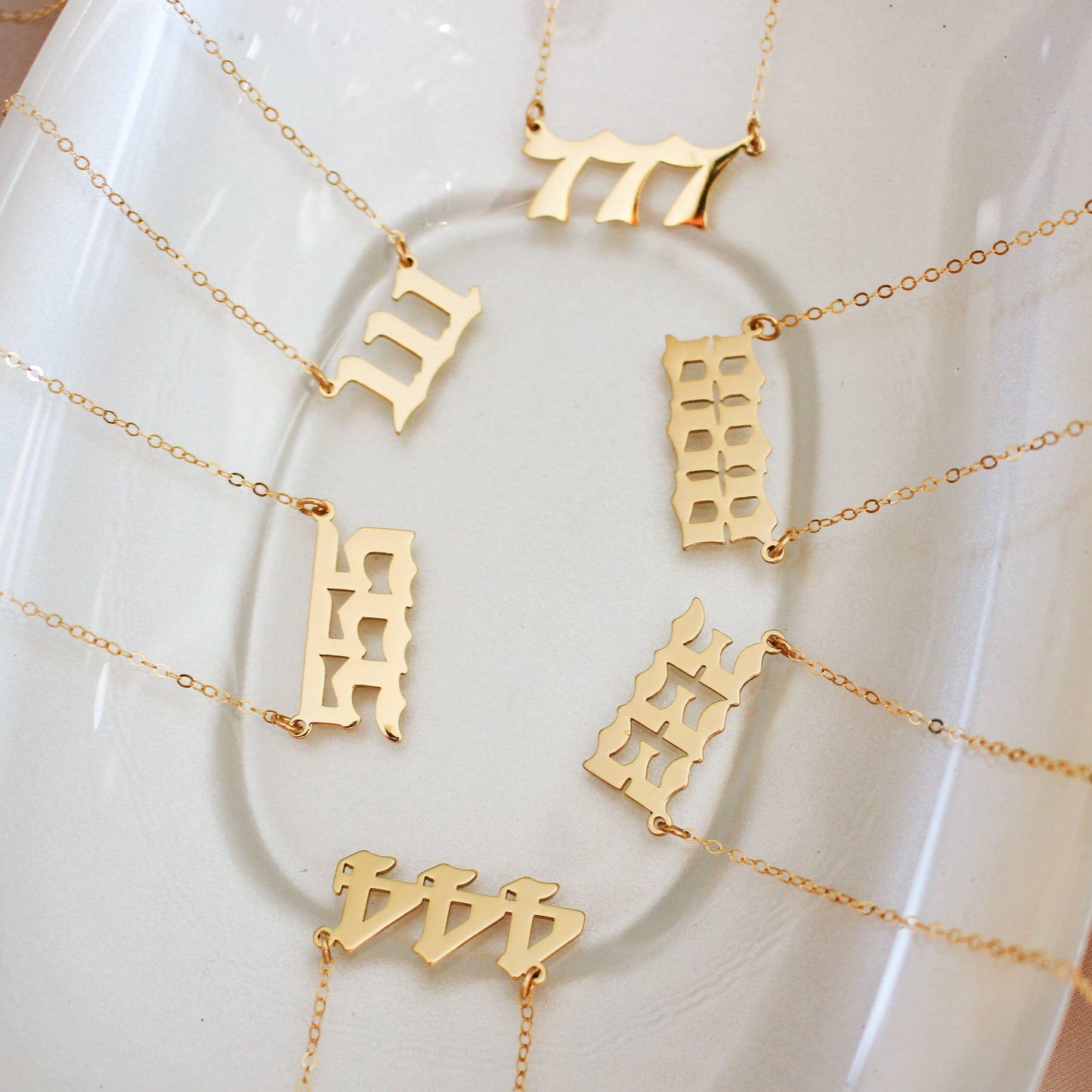 Angel Number Necklace In Gold Filled or Sterling Silver