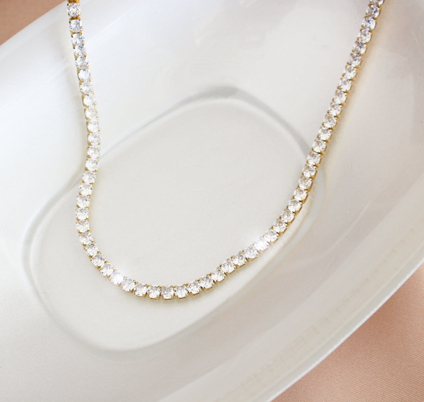 Tennis Necklace ∙ Necklaces For Women ∙ Diamond Tennis ∙ Crystal row necklace ∙ Cubic Zirconia Necklace