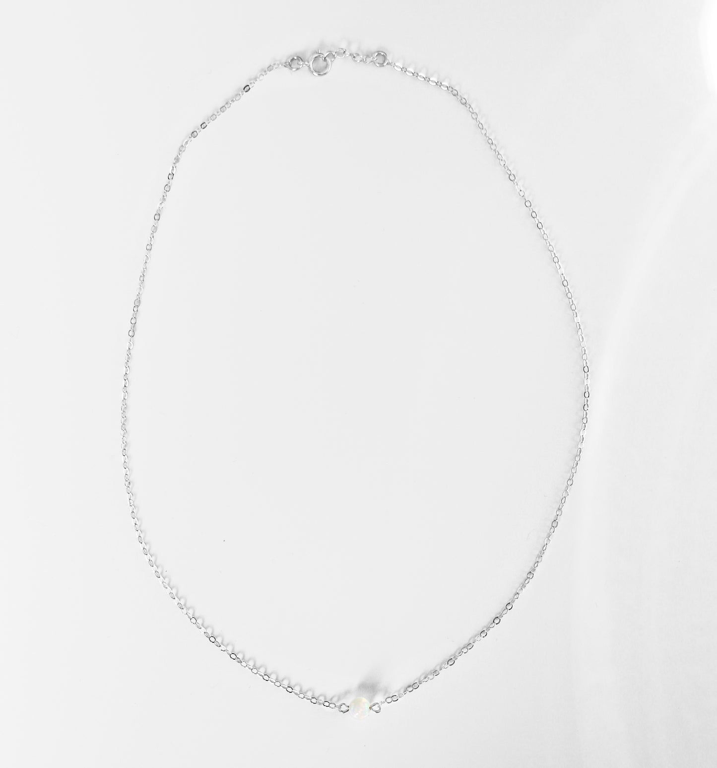 Dainty Ball Opal Necklace In Gold Fill Or Sterling Silver ∙ Small Dainty Statement Necklace