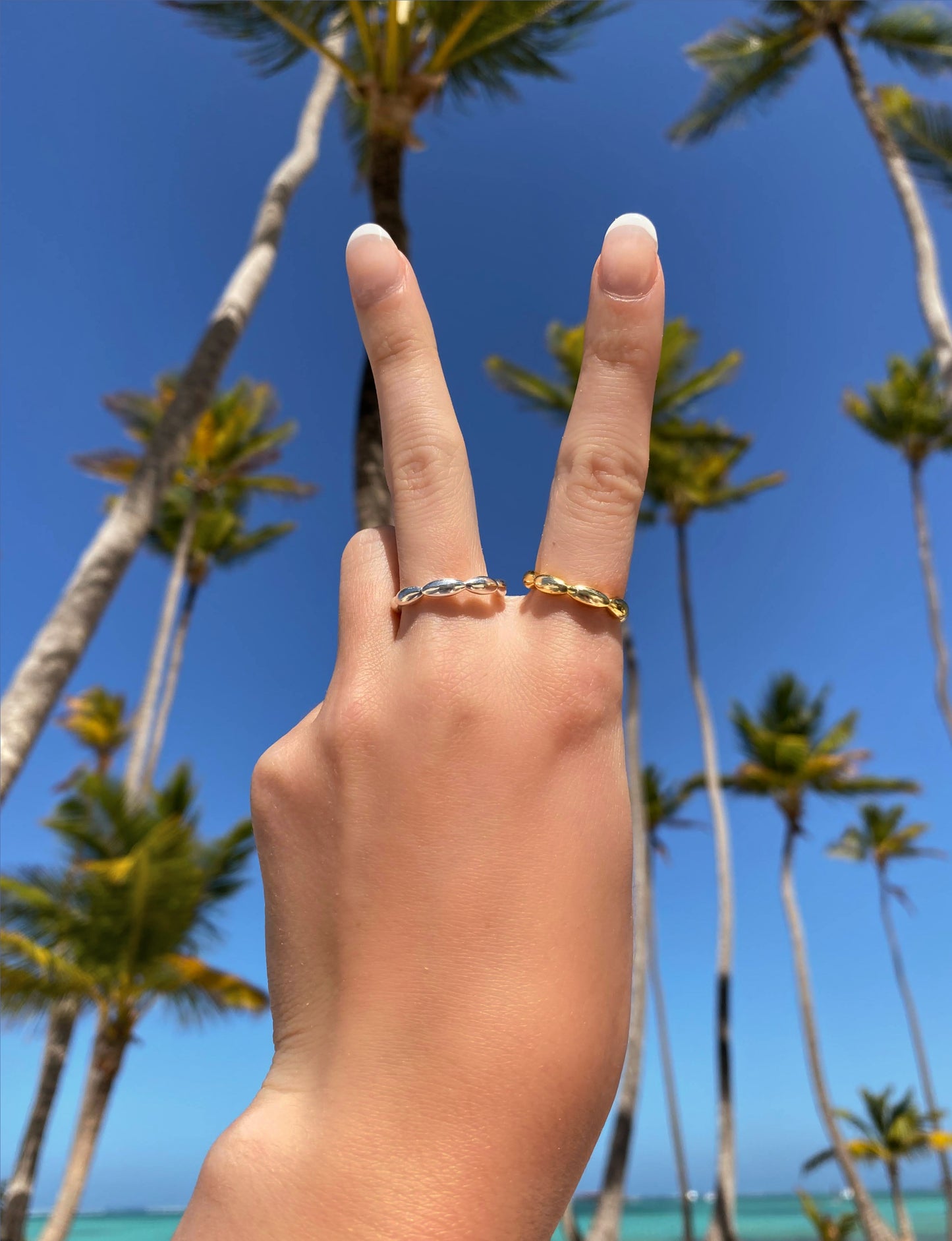 925 Sterling Silver Or Gold Rice Ring ∙ Beaded Oval Ring ∙ Gold plated ring
