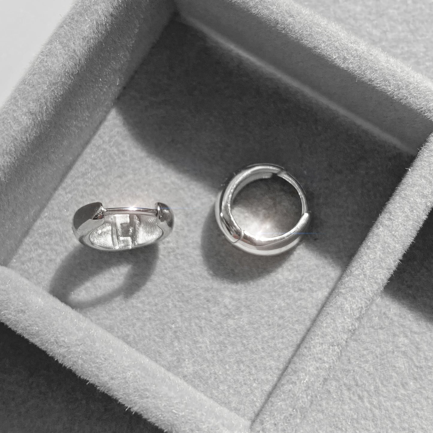 925 sterling silver Hoops Earrings ∙ 12mm Minimalist Simple Earrings
