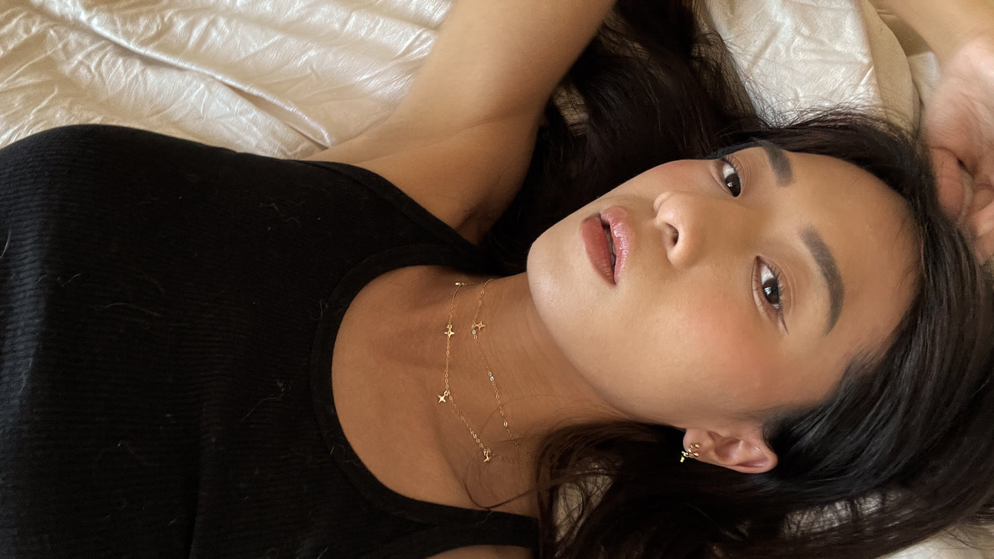 14K Gold Filled North Star Necklace ∙ Beautiful Celestial Choker Gold Chain For Women ∙ Dainty Minimalist Layering Dangle Necklace Set