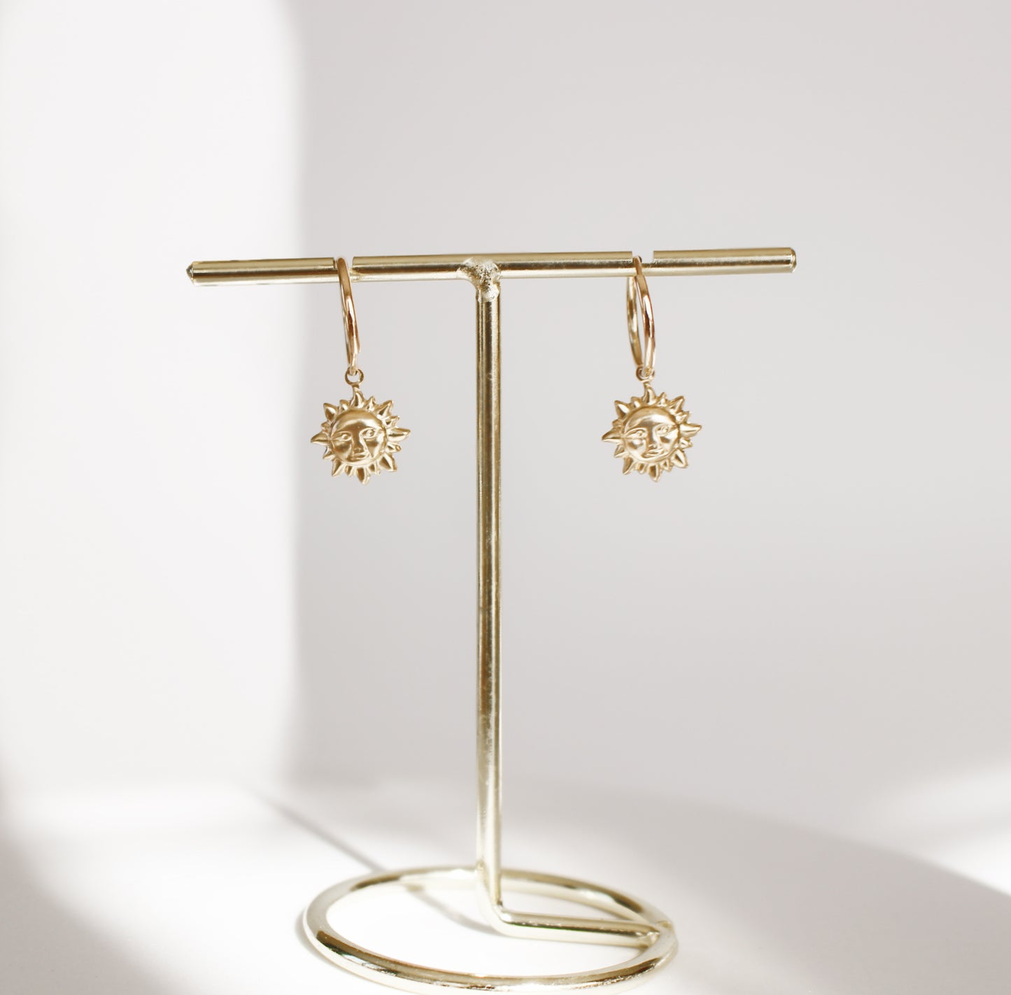 Sunny - Gold Sun Hoop Earrings in 14 Karat Gold Fill