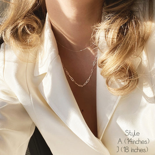 925 sterling silver necklaces ∙ 9 styles of dainty minimalist chains