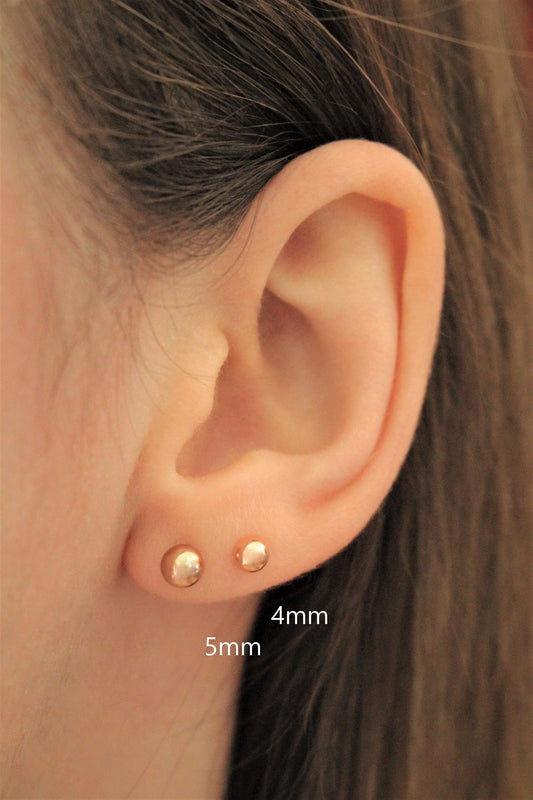 14k Rose Gold Filled Ball Stud Earrings ∙ 3 - 4 - 5 mm