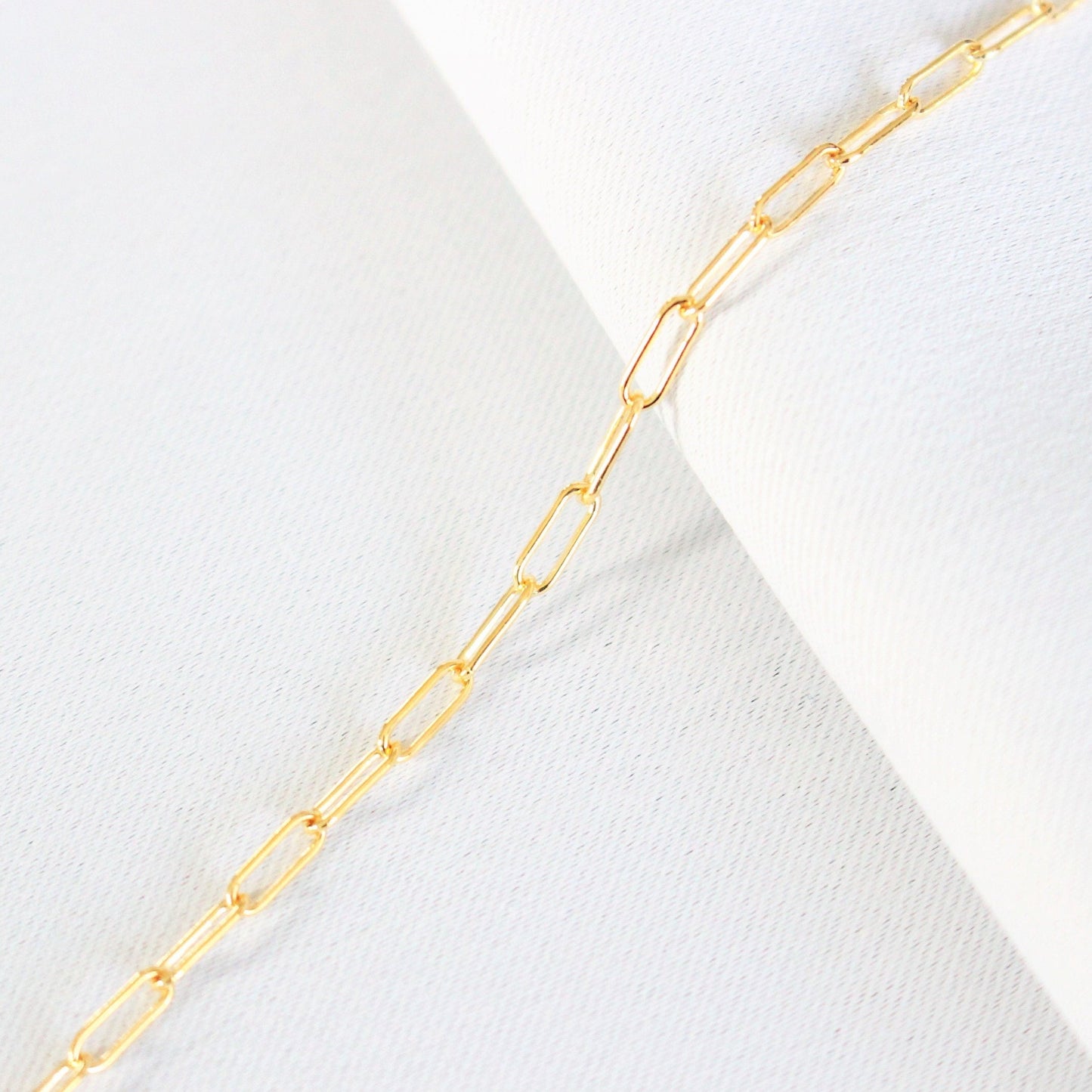 14k gold filled necklace ∙ Paperclip chain ∙ 3*8.8 mm