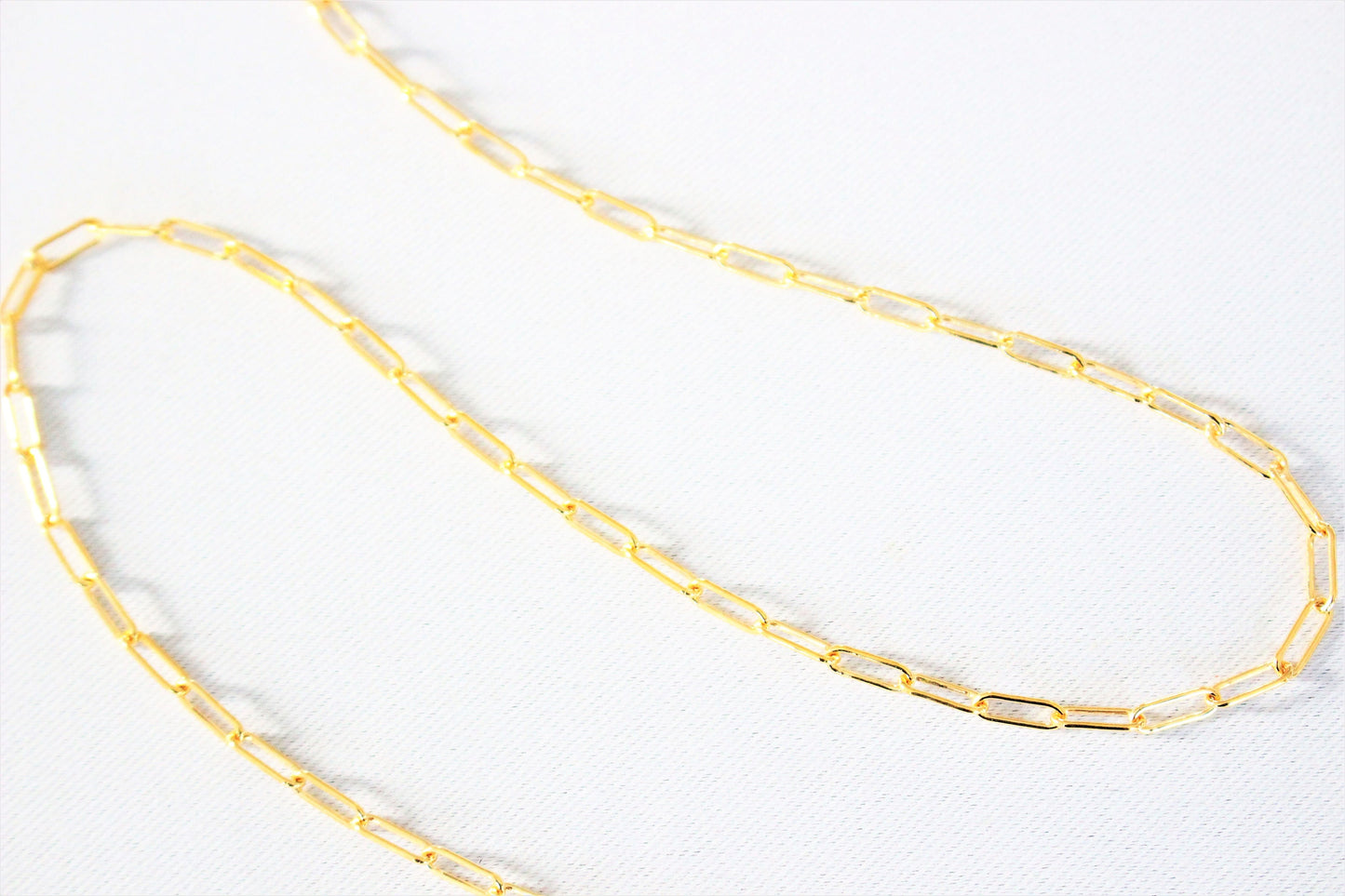 14k gold filled necklace ∙ Paperclip chain ∙ 3*8.8 mm