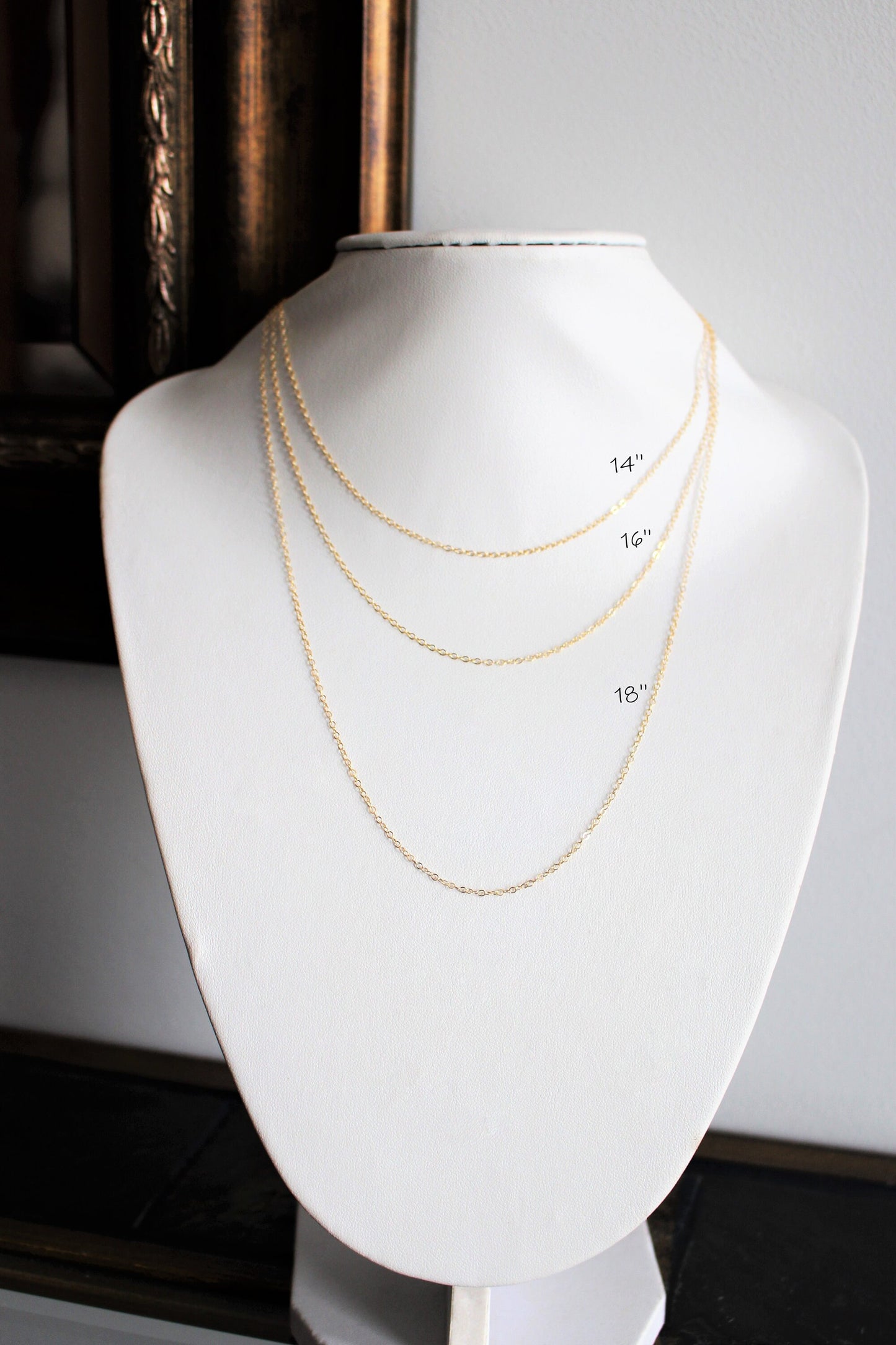 14k gold filled flat cable chain · 14 to 20'' · Gold fill necklace · Choker necklace · Minimalist chain for women