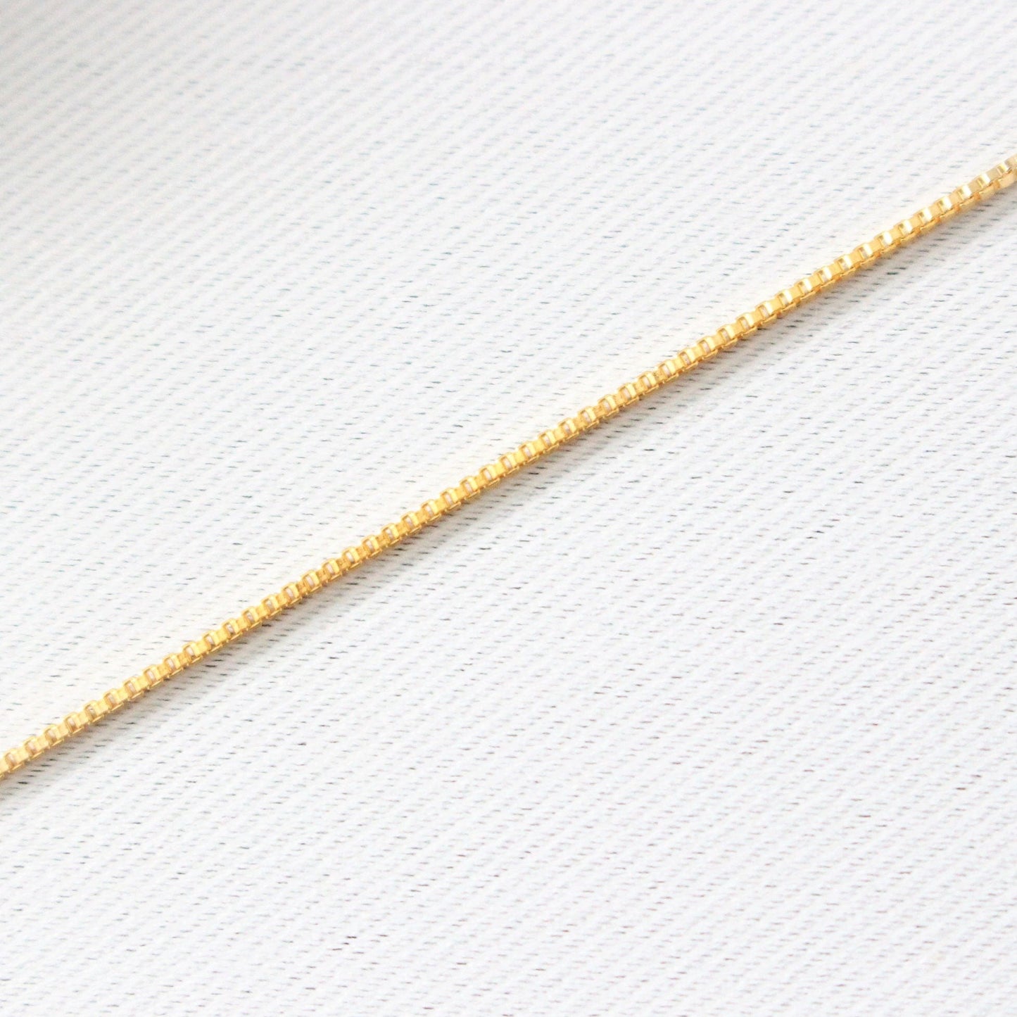 14k Gold Filled Box Chain Dainty Necklace ∙ 1mm