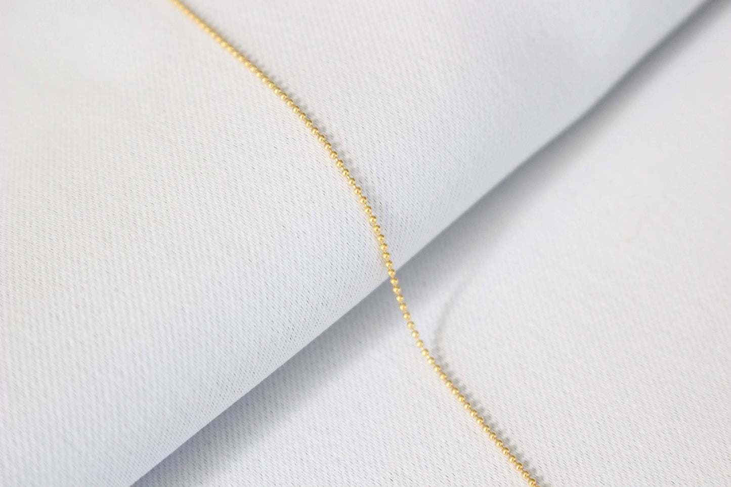 14k Gold Filled Ball Chain ∙ 1mm ∙ Dainty Gold Necklace