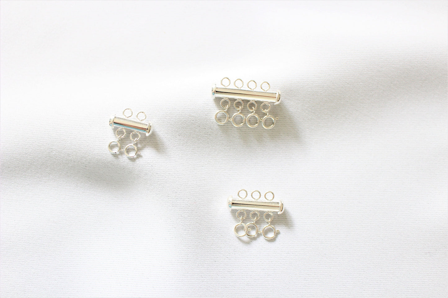 Fermoir à glissière en Or rempli 14k ou Argent sterling 925 · Relieur de colliers · Évite aux colliers de s'entremêler · Empêche les chaînes de tourner