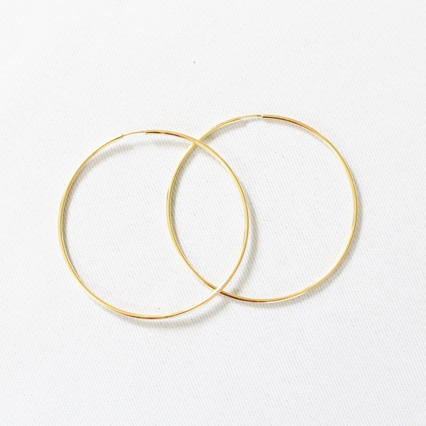 14k Gold Filled Big Hoops Earrings 50 mm