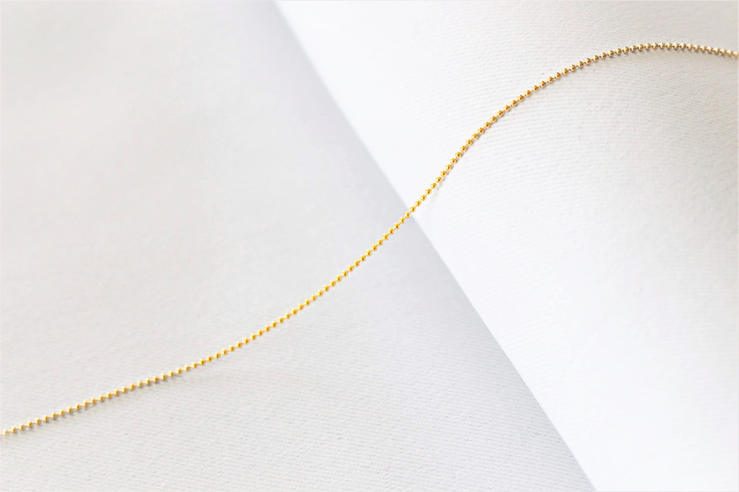 14k Gold Filled Ball Chain ∙ 1mm ∙ Dainty Gold Necklace