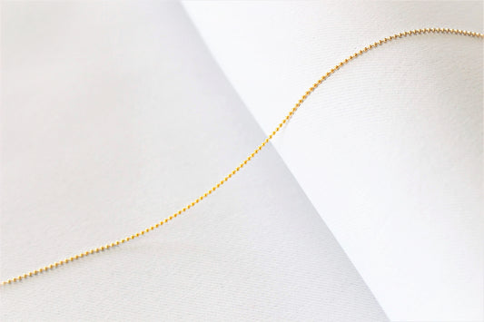 14k Gold Filled Ball Chain ∙ 1mm ∙ Dainty Gold Necklace