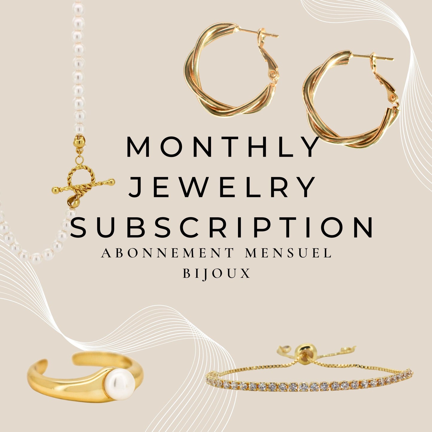 Monthly Jewelry Subscription ∙ Jewelry Subscription Box ∙ Surprise Mystery Gift Box ∙ Jewelry Every Month ∙ Gift for you ∙ Handmade Bracelet