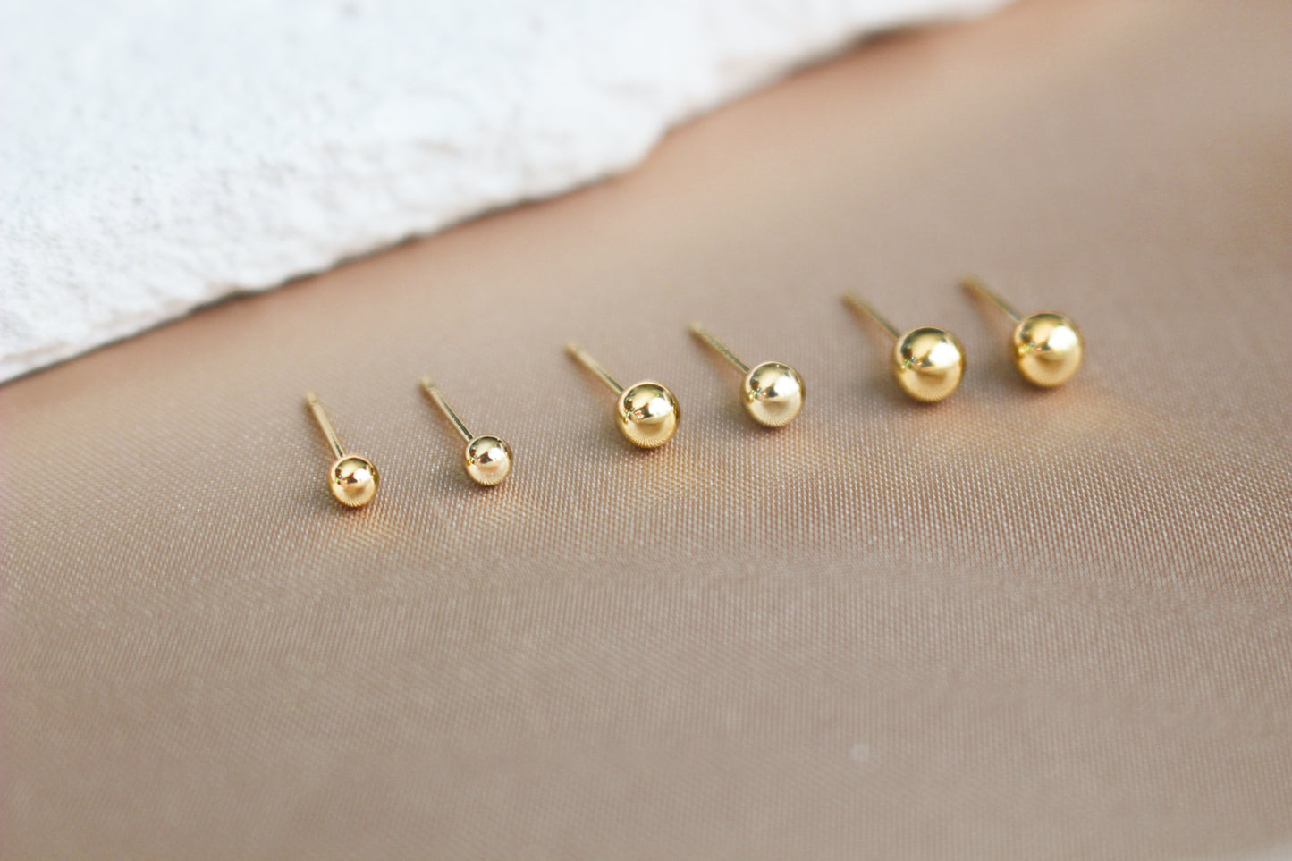 Boucles d'oreilles à tige en or rempli 14 carats ∙ 2 - 3 - 4 - 5 mm