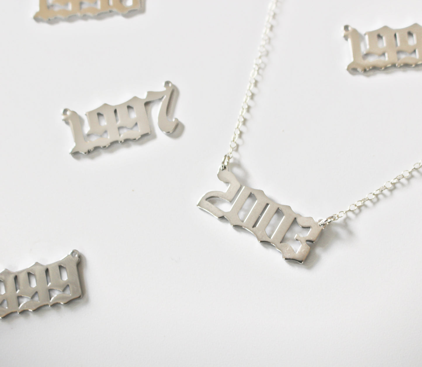 Year Birth Necklace in 925 Sterling Silver ∙ 1992 1993 1994 1995 1996 1997 1998 1999 2000 2001 2002 2003