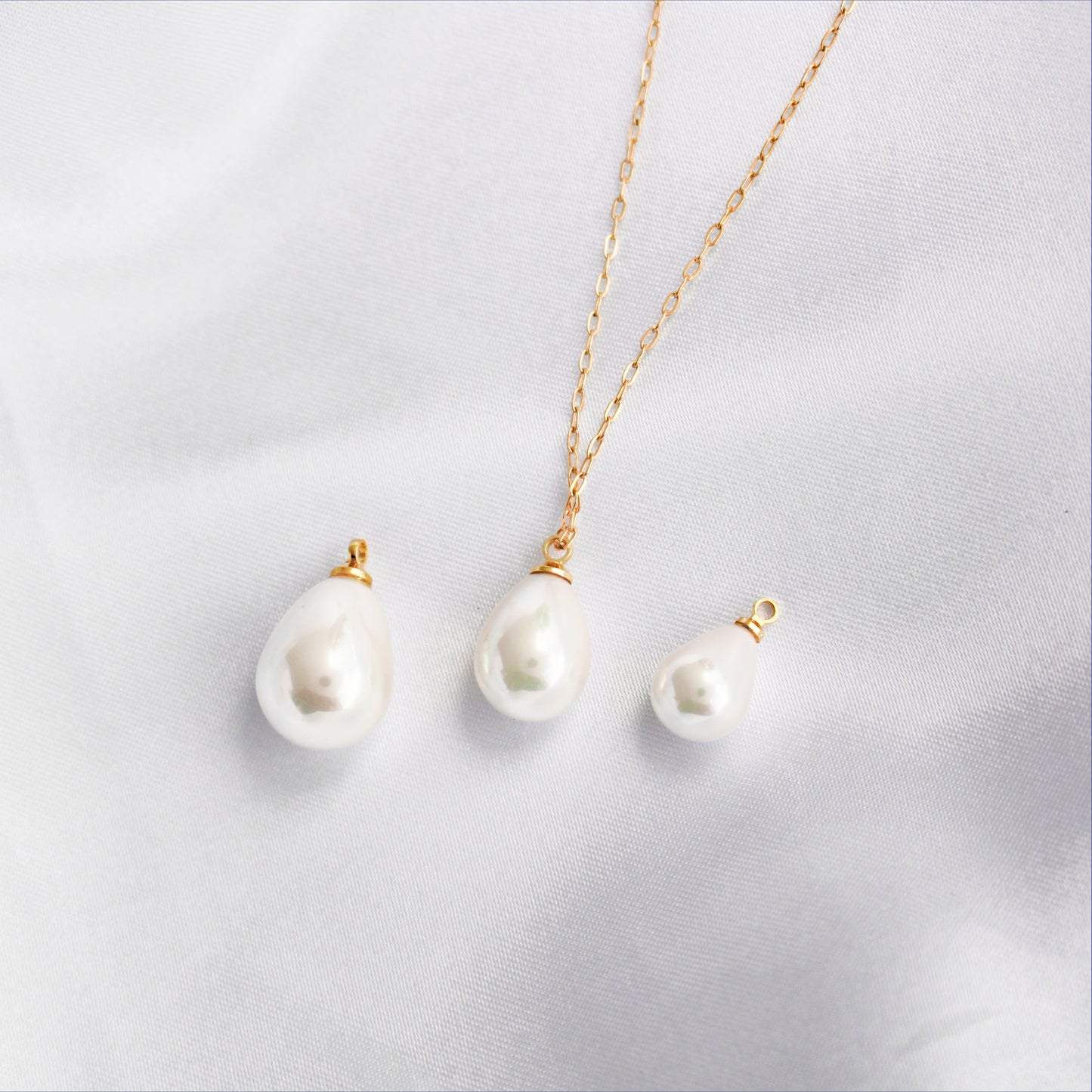LYLA - 14K Gold Filled Drop Pearl Necklace For Her ∙ Bridal Necklace ∙ Gift for her ∙ Pearl Jewelry