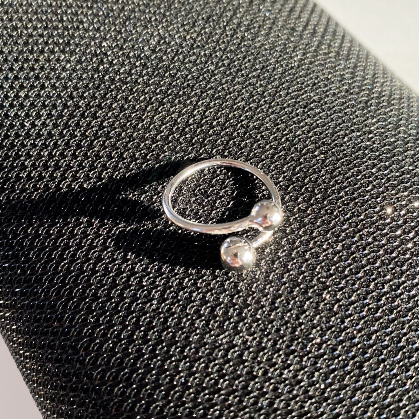 CORINE - Waterproof ∙ 925 Sterling Silver Sphere Ring ∙ Adjustable Ring