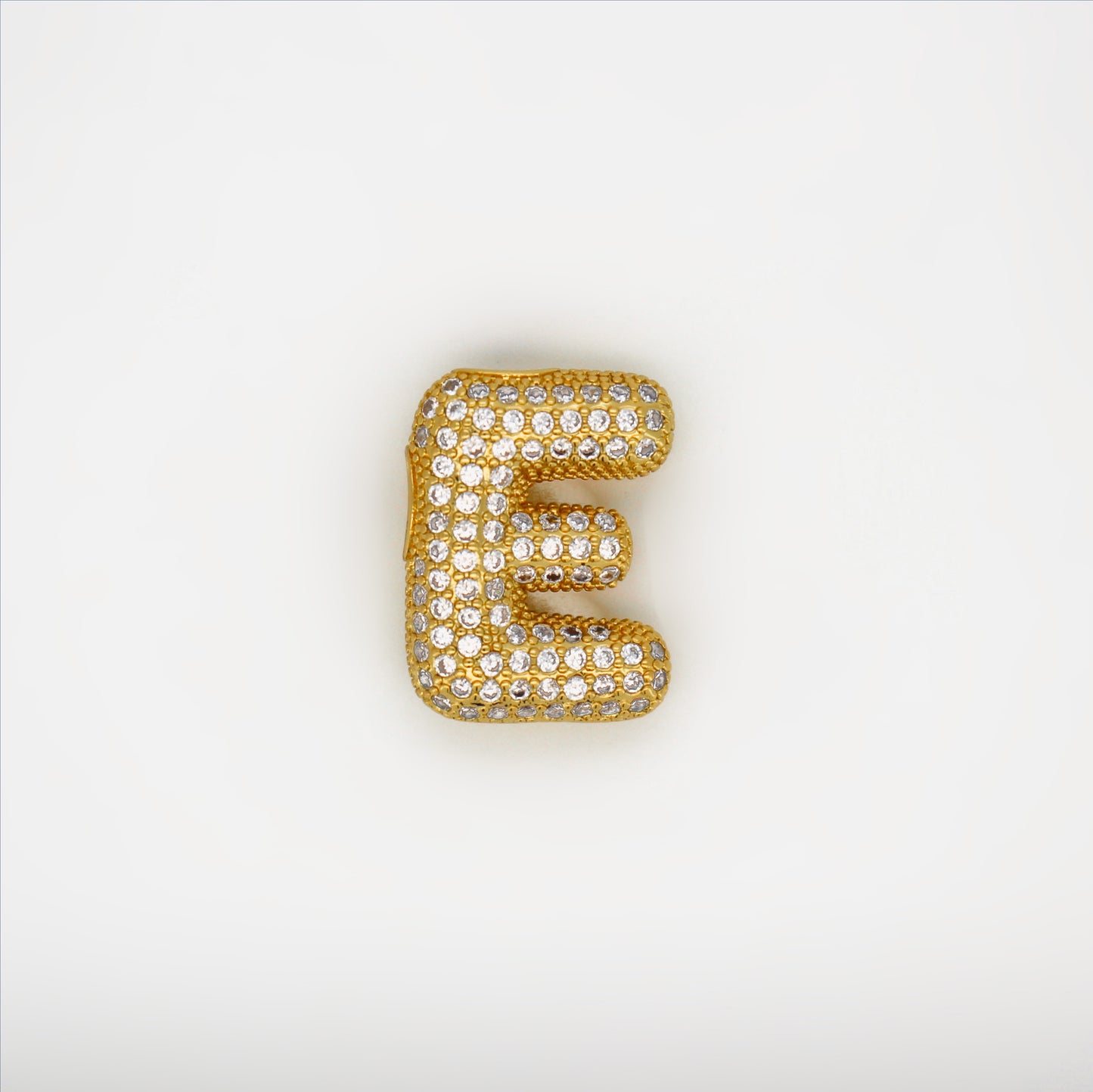 Chubby Balloon Initial Letter · 14K Gold Filled Chain Necklace · Initial Chunky Letter Pendant · Zircon letters · Gift for her · Besties