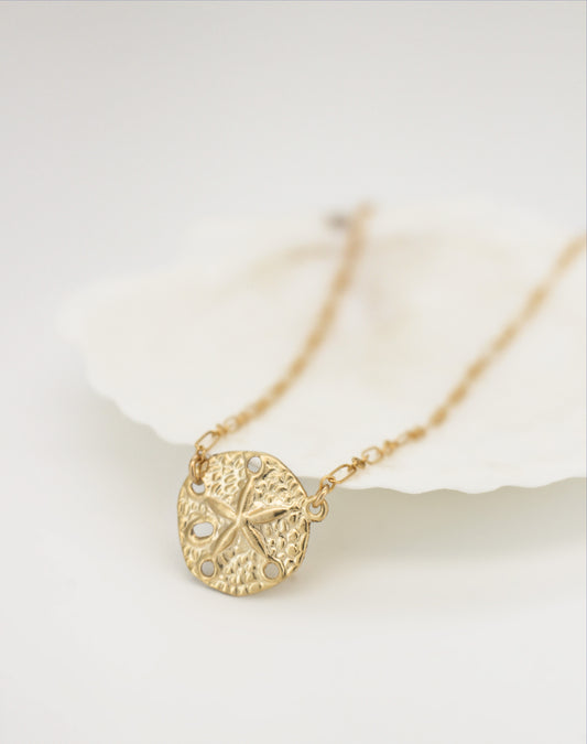 Abundance Charm ∙ 14k Gold Filled Sea Shell Necklace ∙ Sea lovers medallion