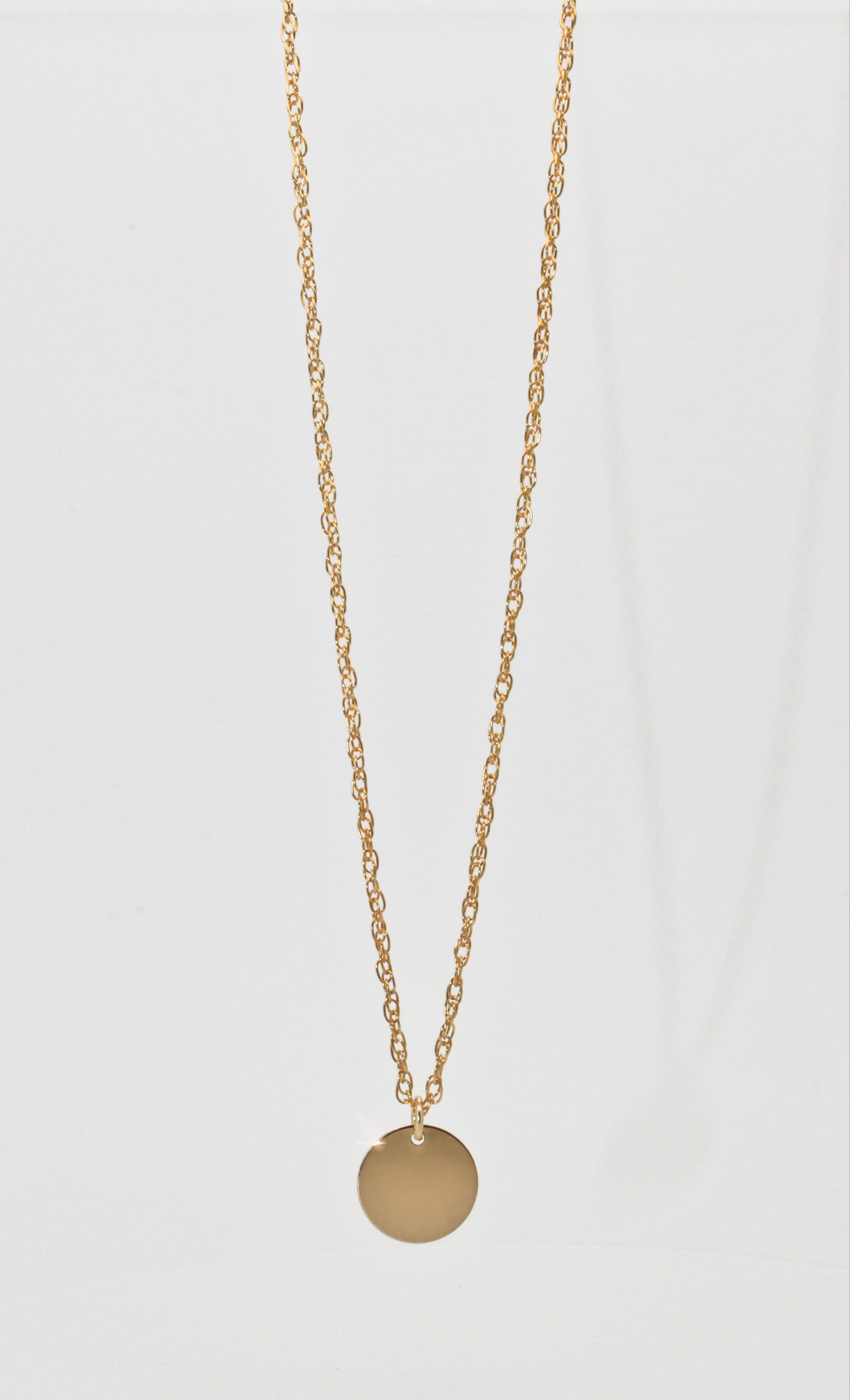 NOA - 14K Gold Filled Hammered Necklace ∙ Gold Coin Charm ∙ Minimalist Gold Chain ∙ Handmade in Canada ∙ Strength necklace