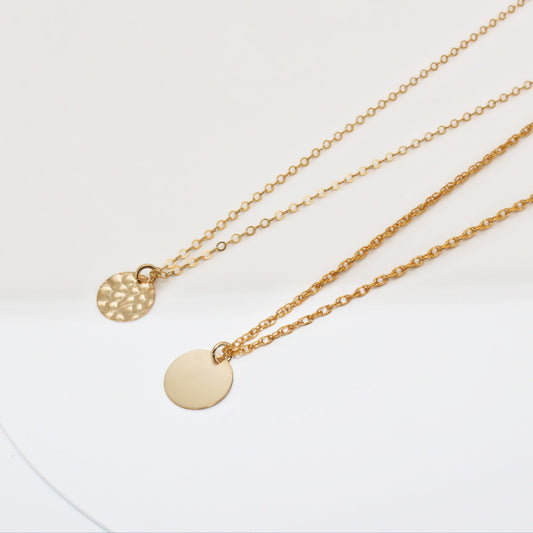 NOA - 14K Gold Filled Hammered Necklace