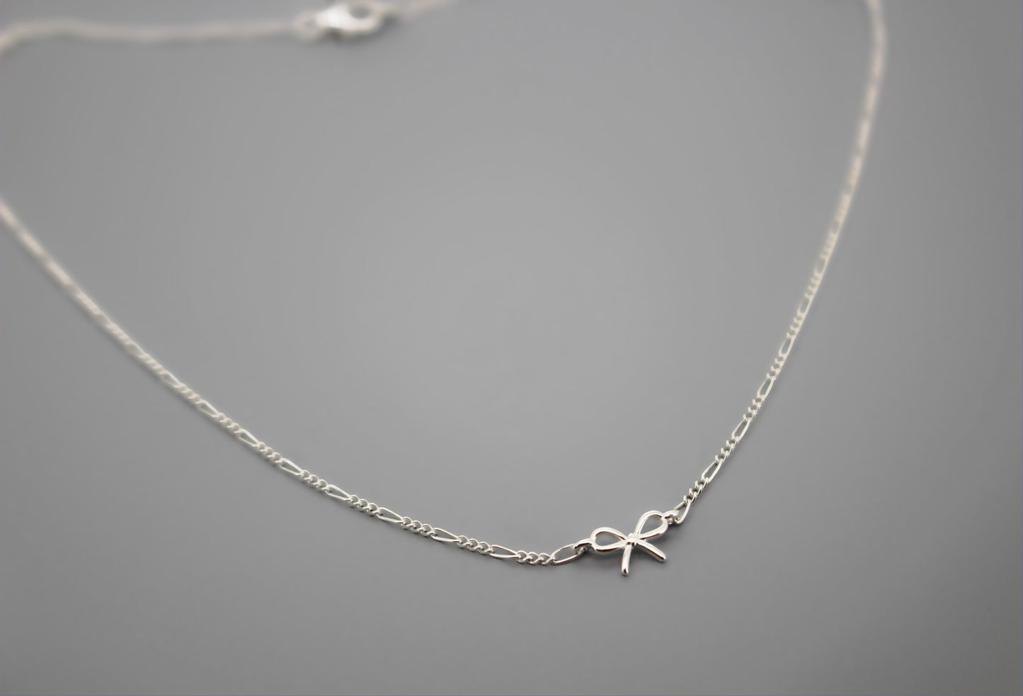 COQUETTE - Mini Bow Necklace in 925 Sterling Silver · Ribbon Bow · Gift for hew · Chain and Charm for Women · Tie the Knot