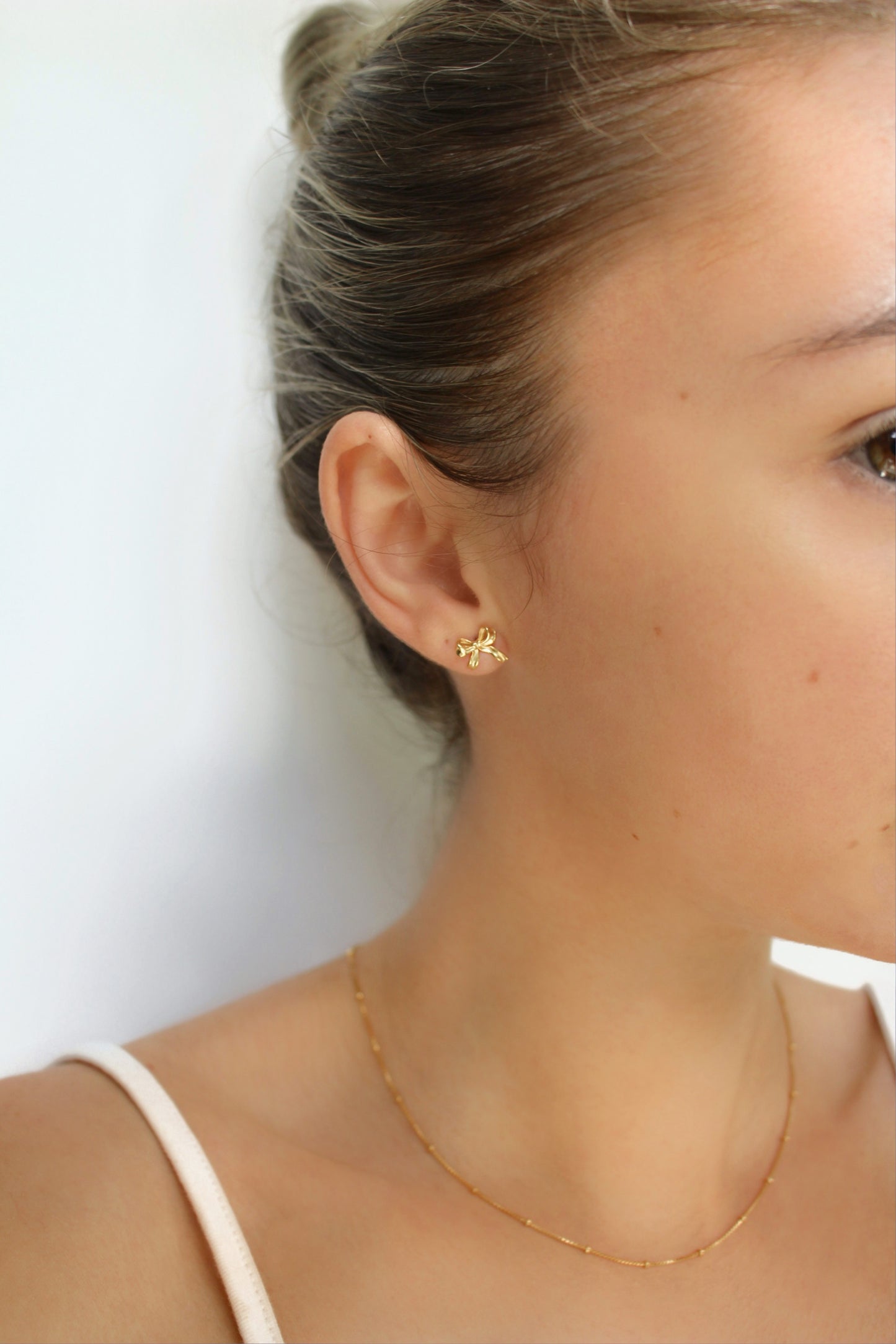 Boucles d'oreilles à tige boule remplies d'or 14 carats | 3 - 4 - 5 millimètres