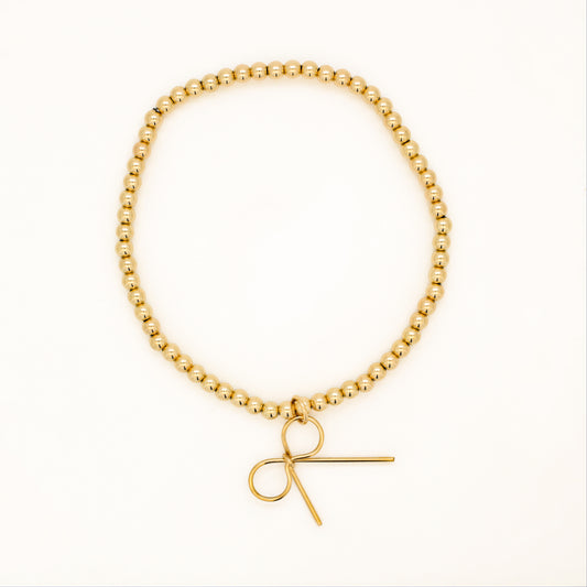 Bow Knot Ball Bracelet in 14k Gold Filled · Ribbon Jewelry
