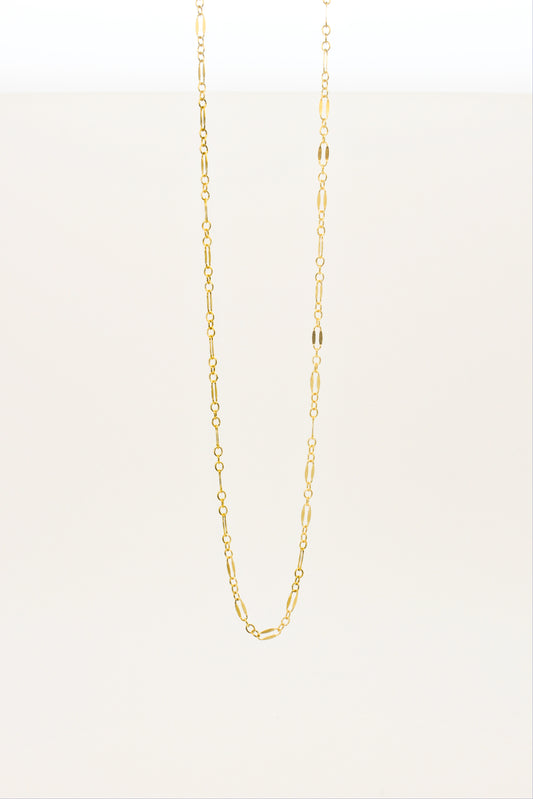 14k Gold Filled Chain Lip Shape ∙ Sequin Lace Chain ∙ Shiny Bar Necklace ∙ Delicate Minimalist Necklace ∙ Layering ∙ Anti Tarnish ∙ 2.4mm