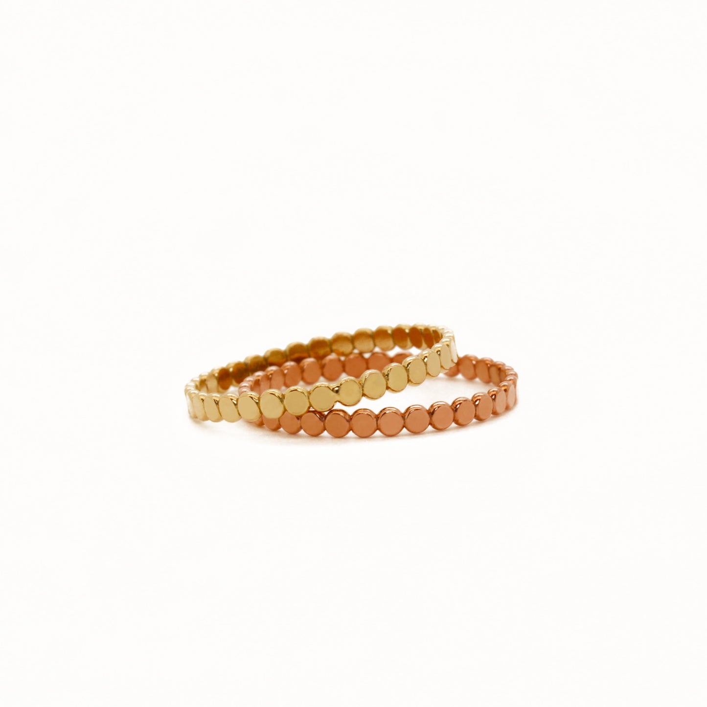 Flat Beaded Ring in 14k Gold Filled or Rose Gold Filled ∙ Dot Ring