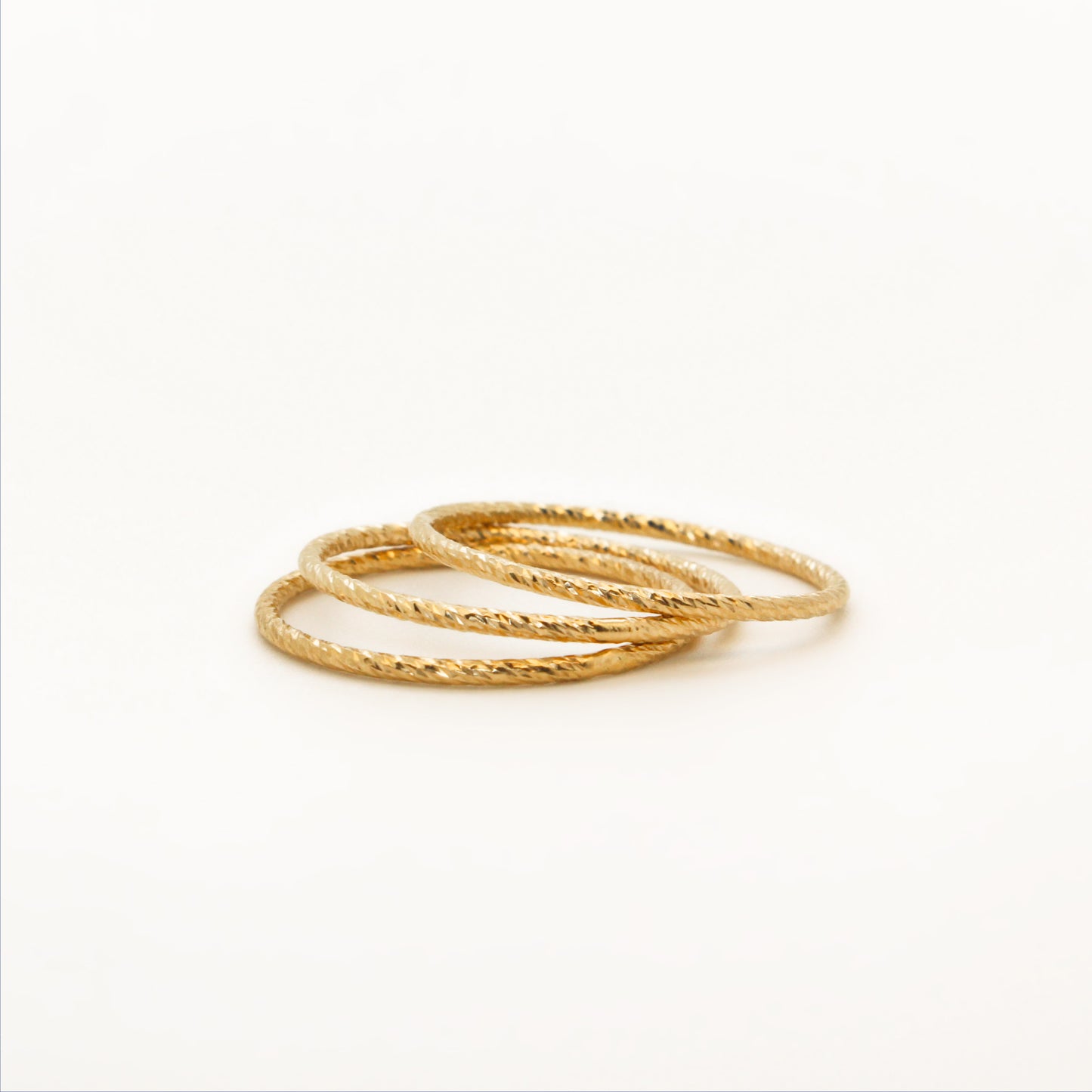 Thin Sparkling Ring in 14k Gold Filled ∙ Closed Ring ∙ Stacking Gold Ring ∙ Waterproof Ring ∙ Simple Minimalist Ring ∙ Twist Ring for Women